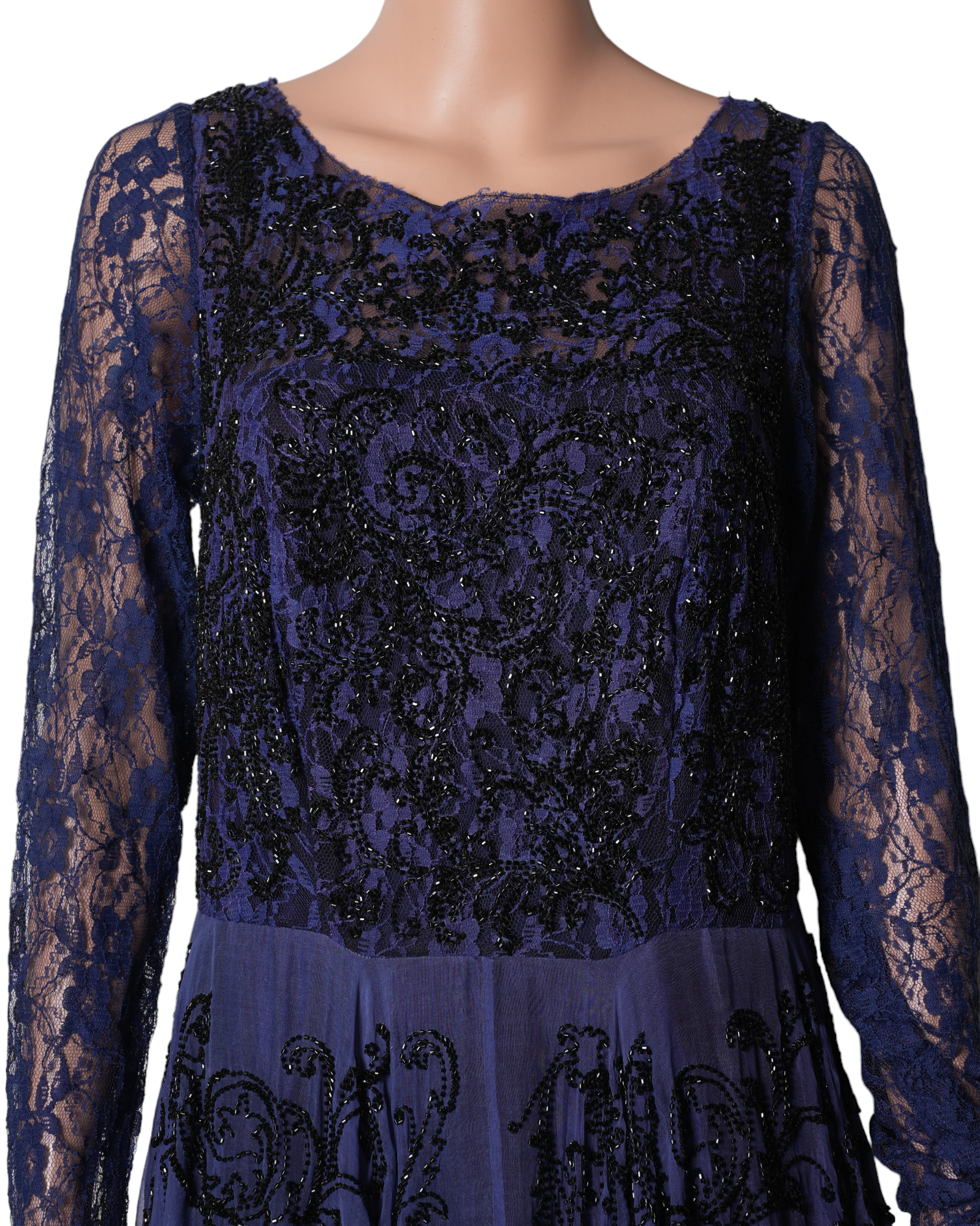 Jade Blue Embellished Gown