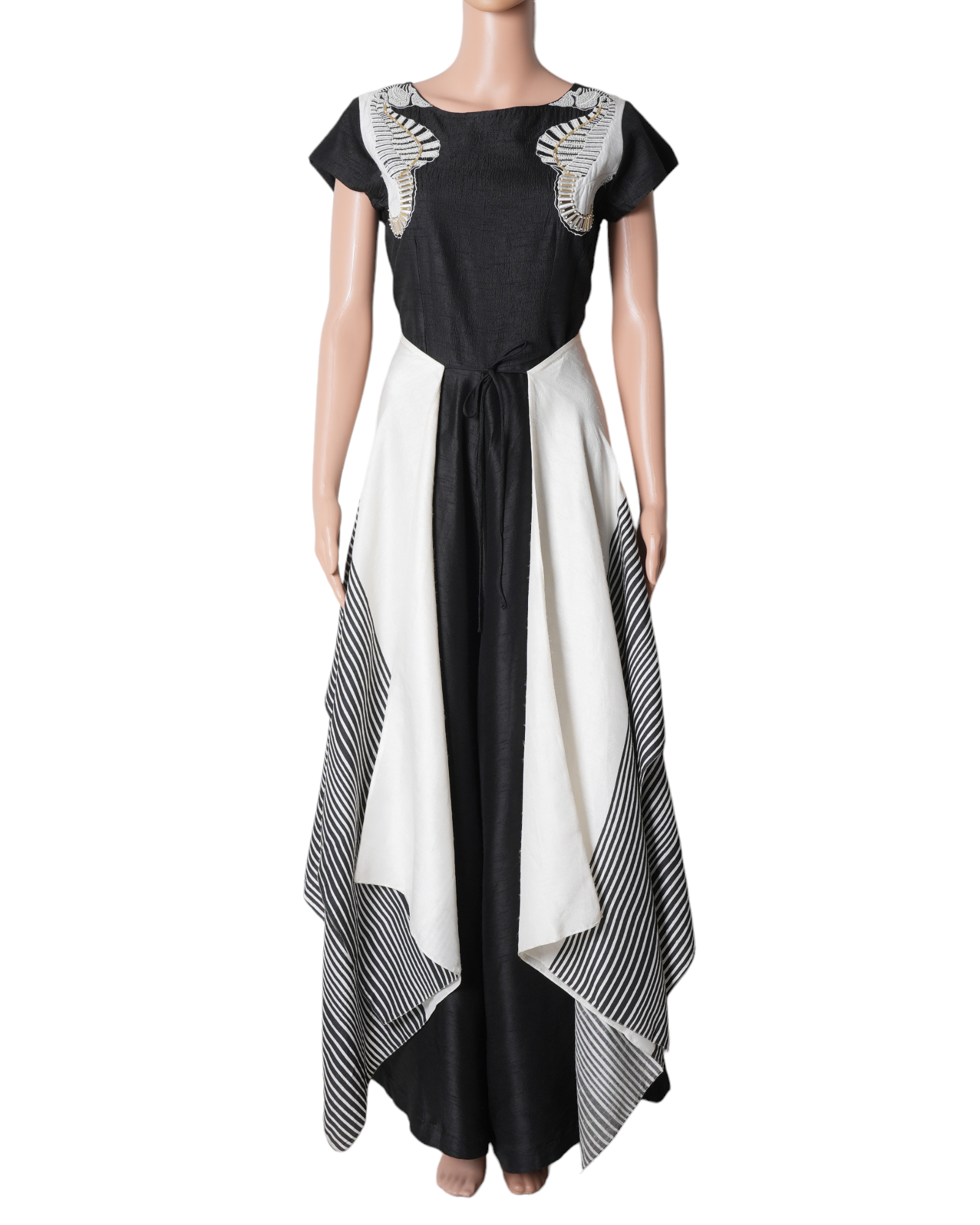 Richa Khemka Black Jumpsuit With Waist Tie-Up