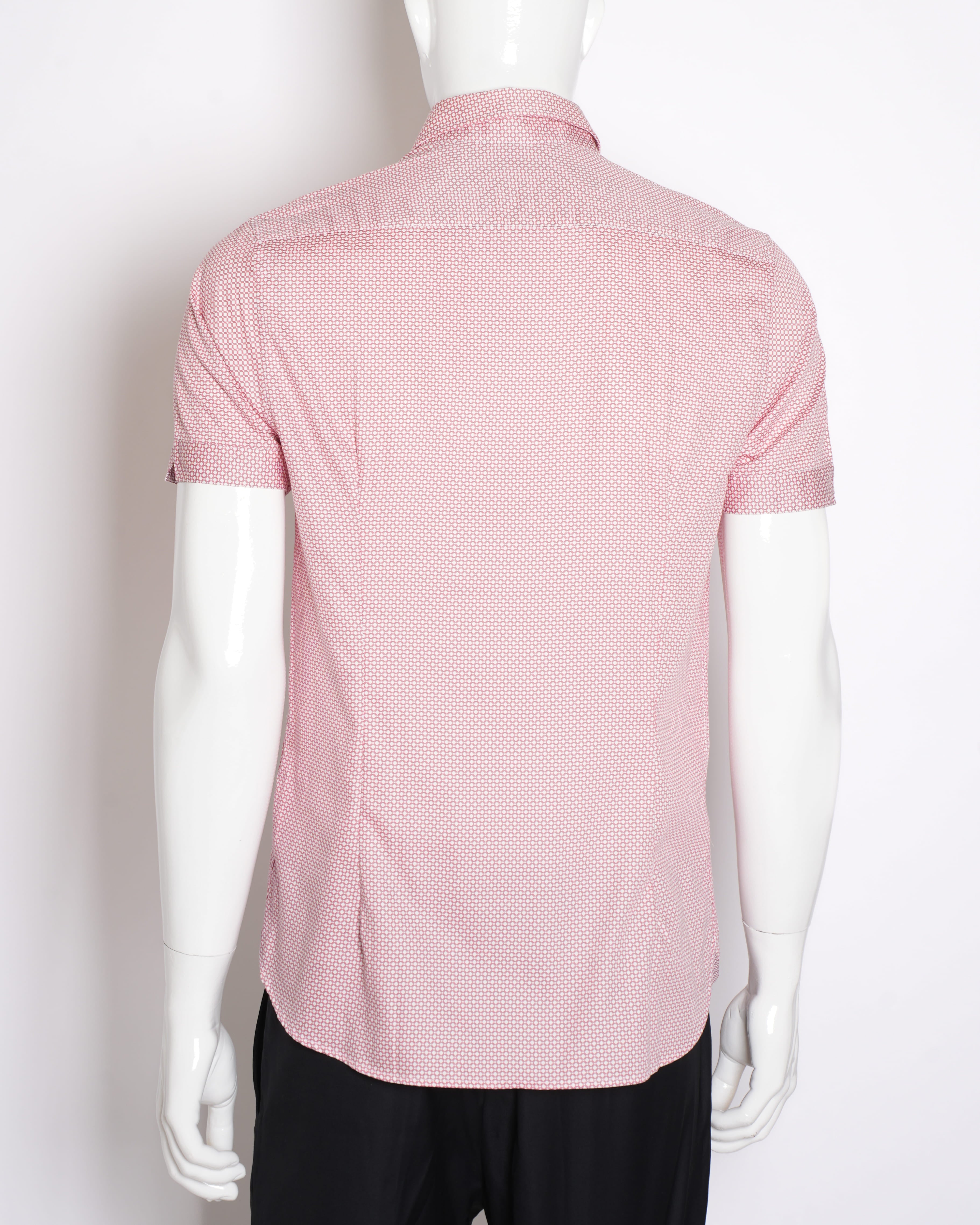 Ted Baker Printed Button Down Men's Half Sleeve Shirt