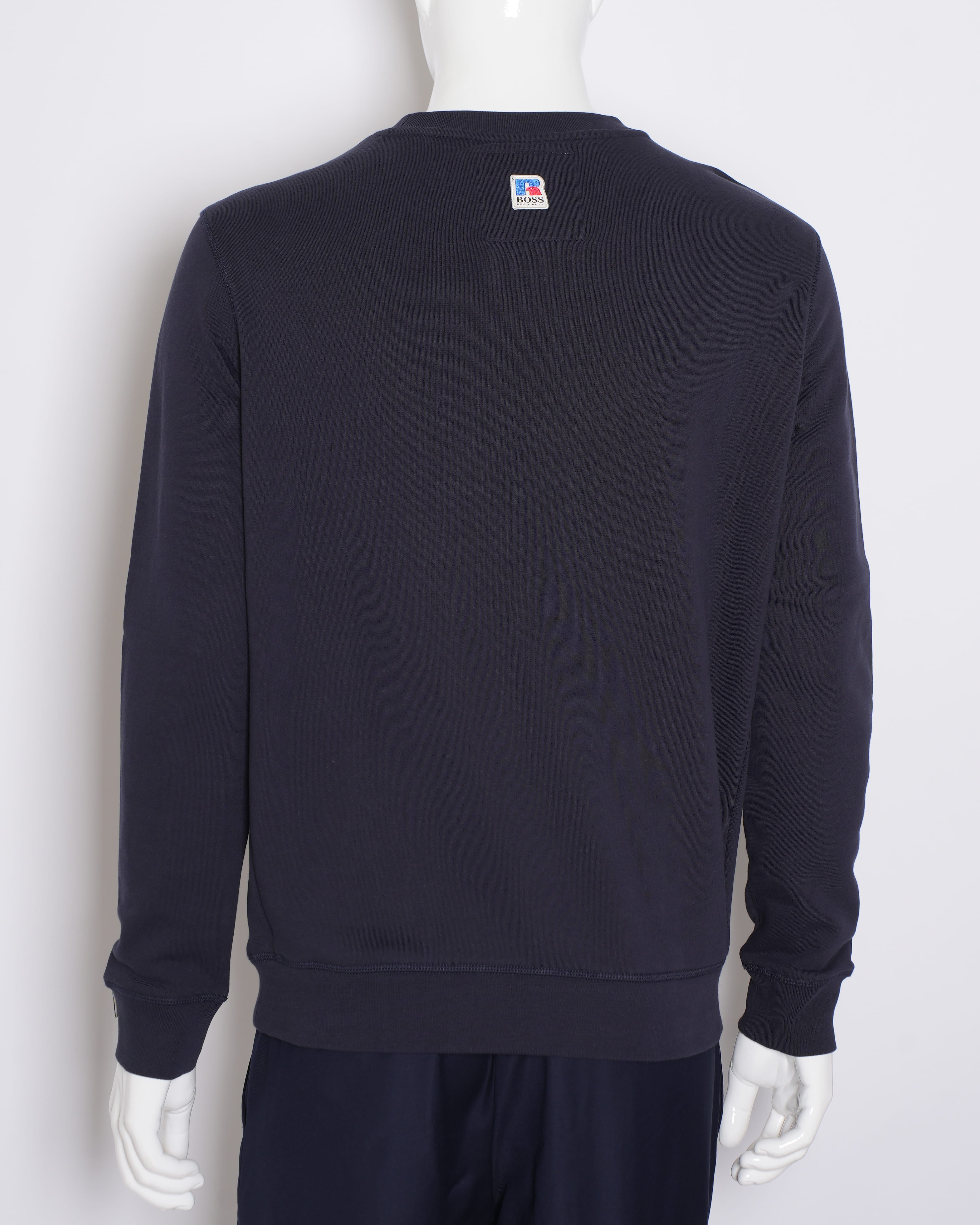 New Men's Boss By Hugo Boss Sweatshirt In Navy Blue