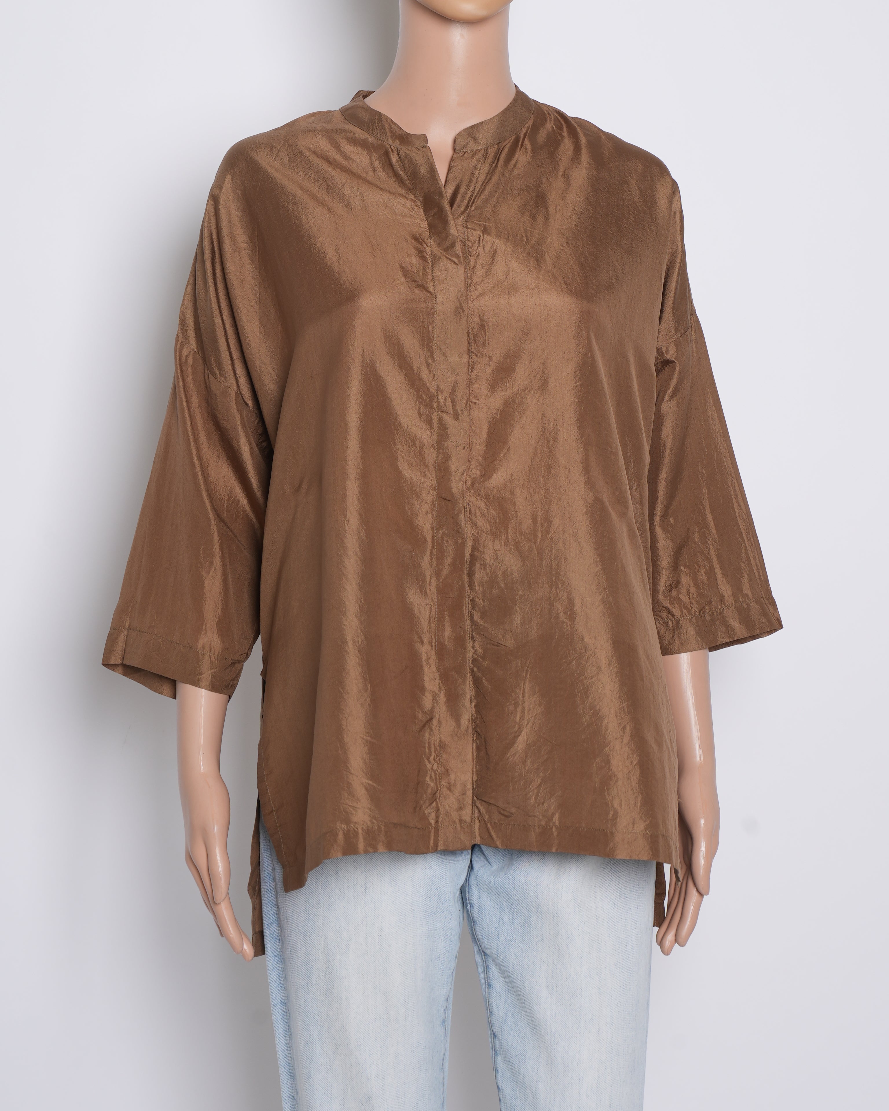 Lajjo C Button Down Brown Shirt
