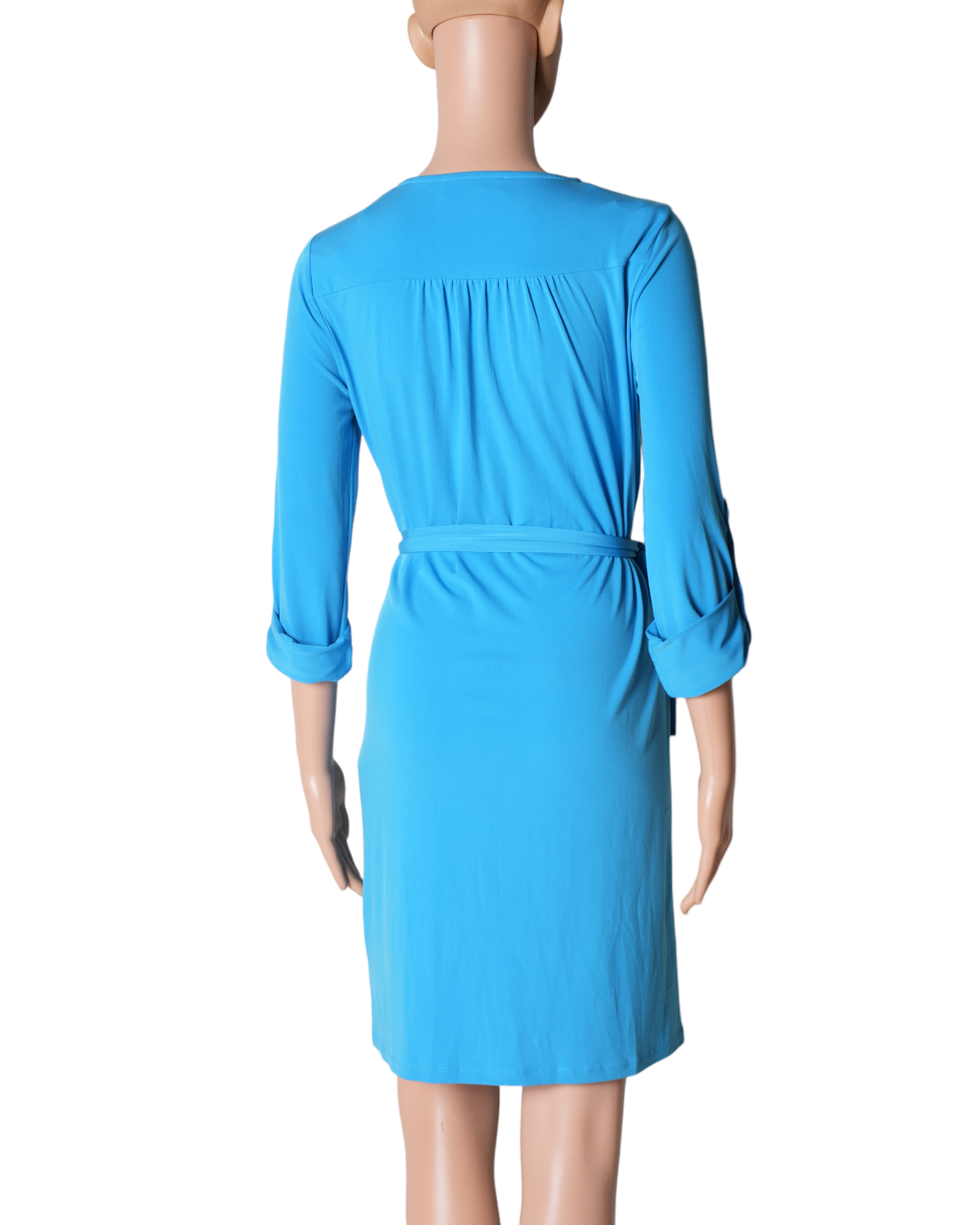 Michael Kors Blue V Neck Tunic With SIlver Chain Detailing
