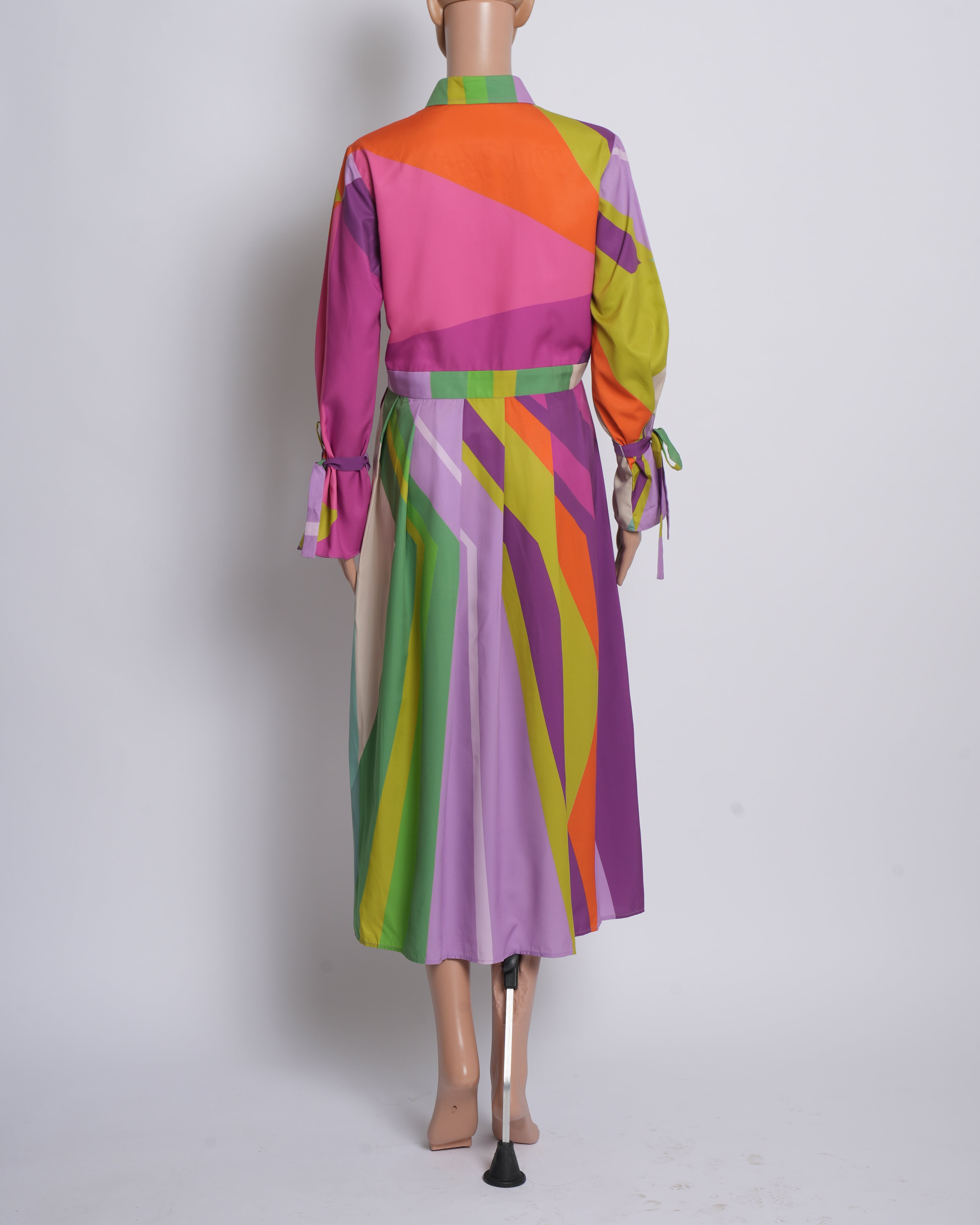 Siddharth Bansal Geometric Multicolor Maxi Dress