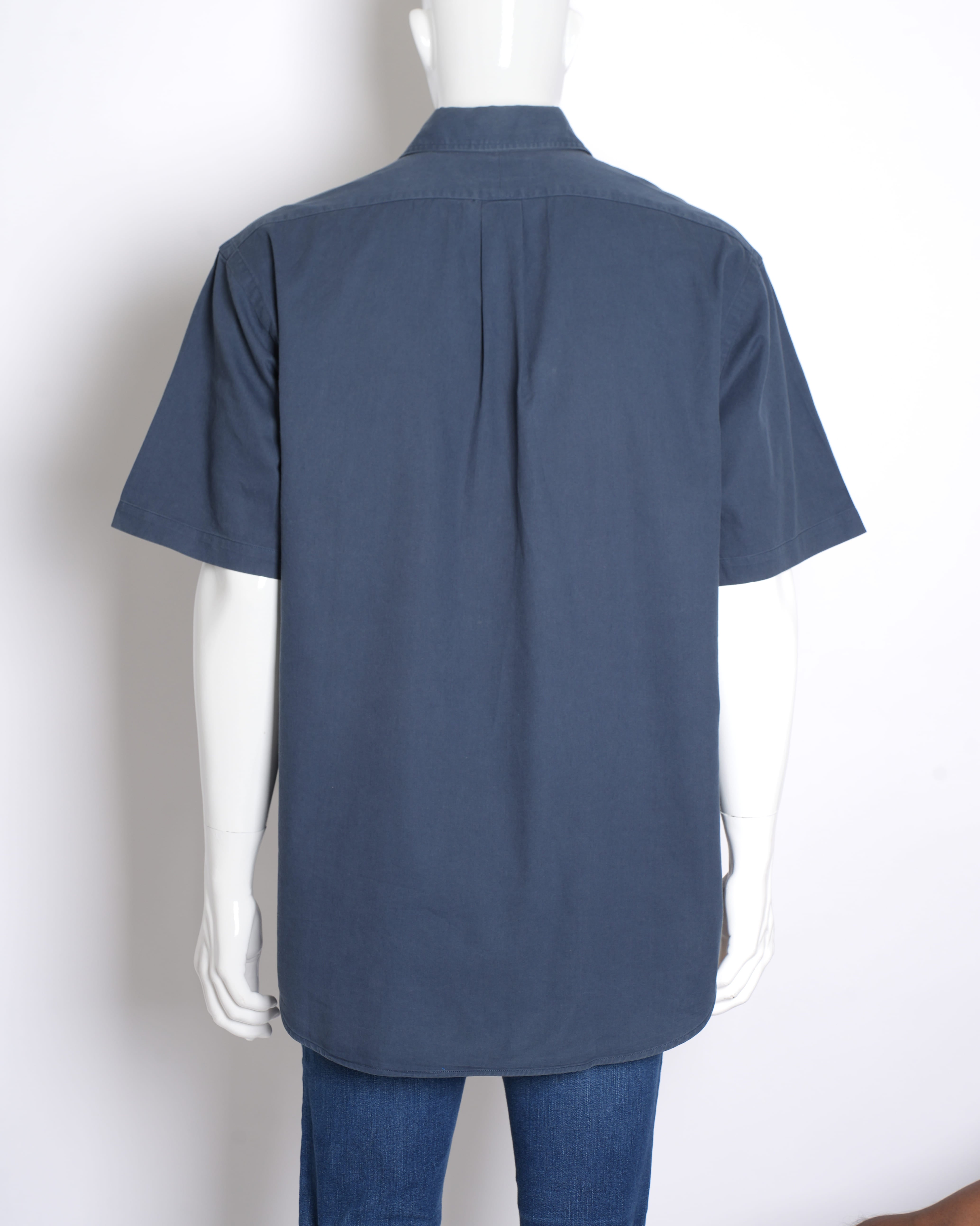 Ralph Lauren Men's Half-Sleeve Button-Down Shirt in Blue