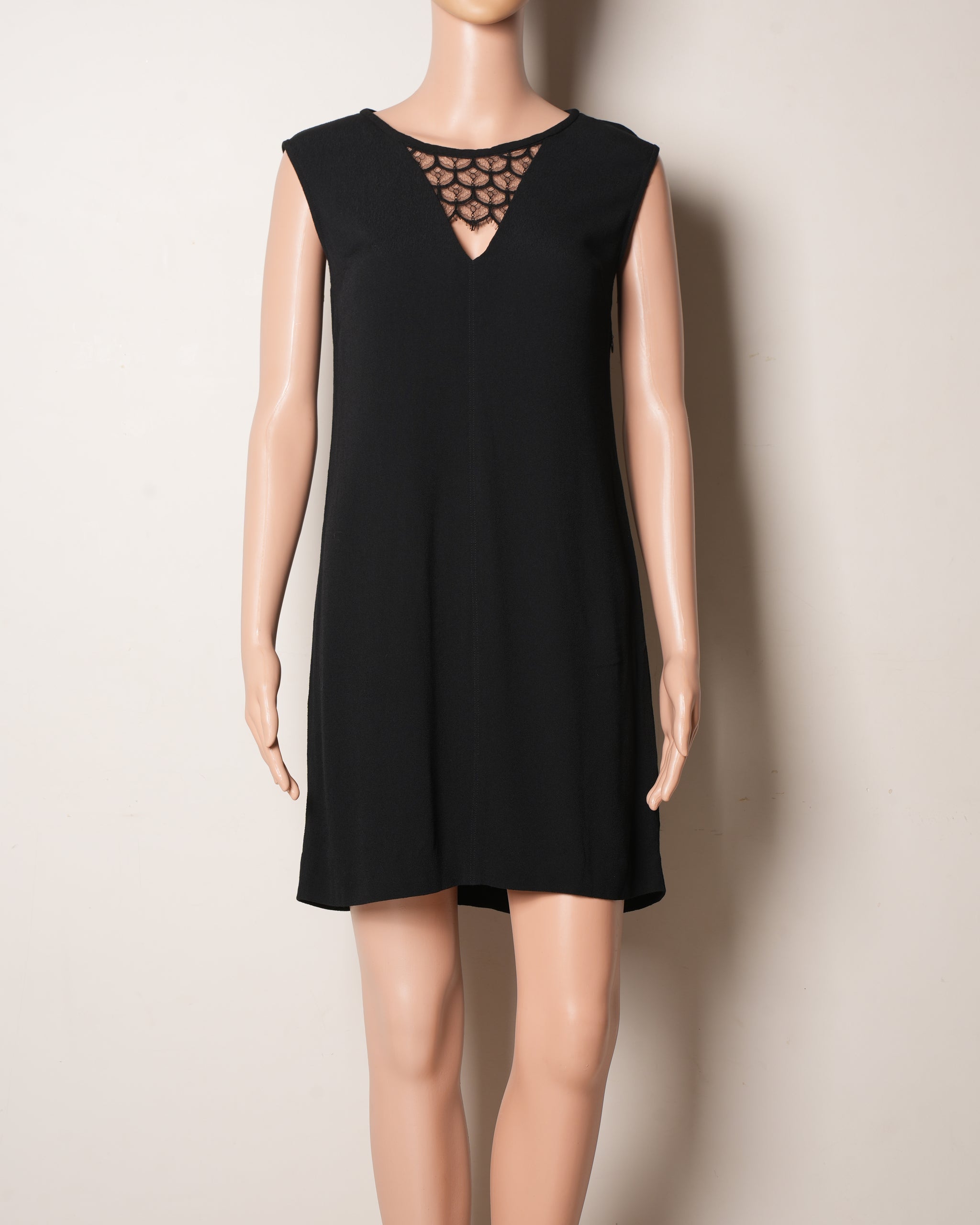 chinese dress ladies Sandro Rozen Two-Tone Lace Mini Dress Black/White Size 2 – Celebrity Owned main image 1