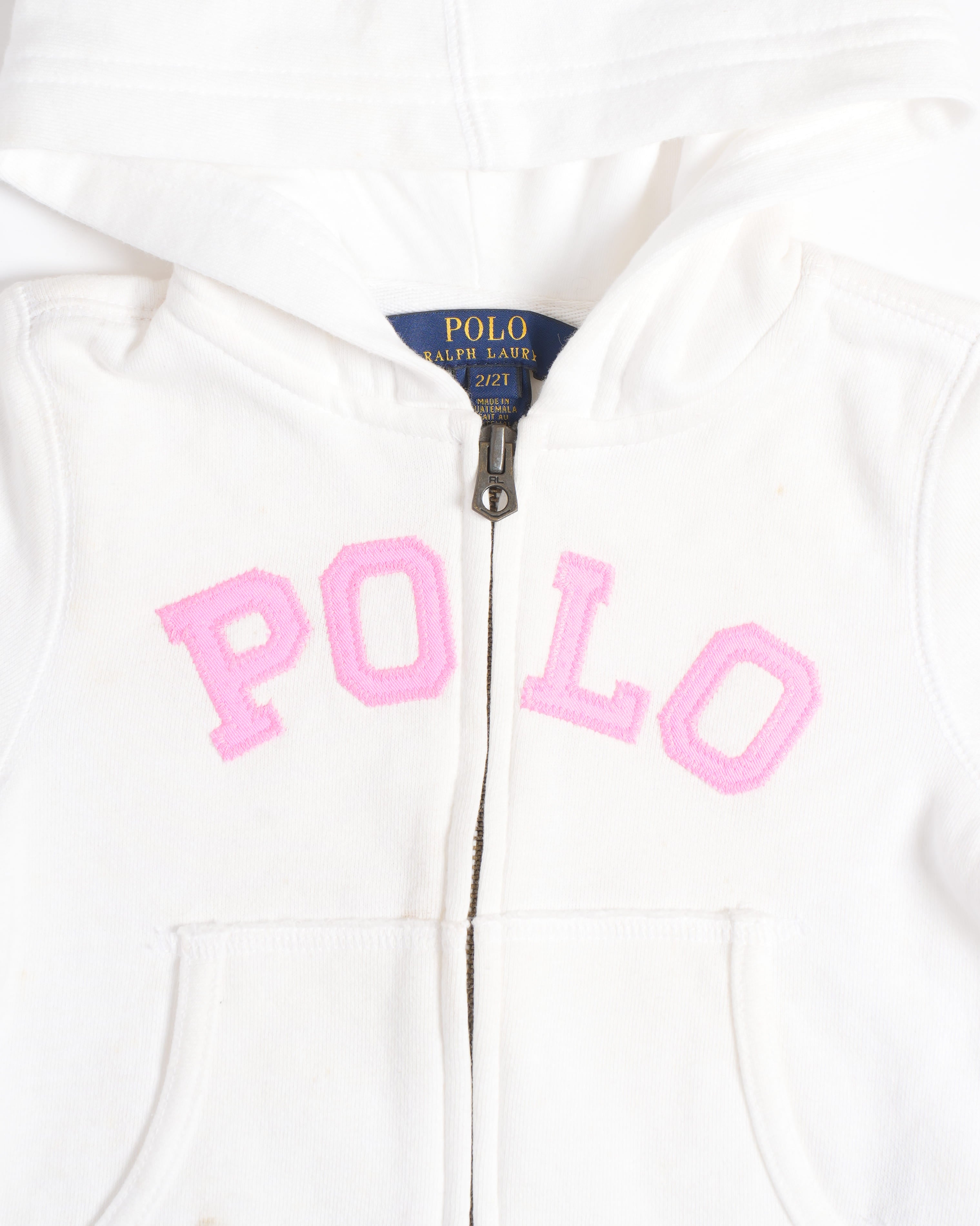 Polo by Ralph Lauren White Kids Zip-Up Sweatshirt