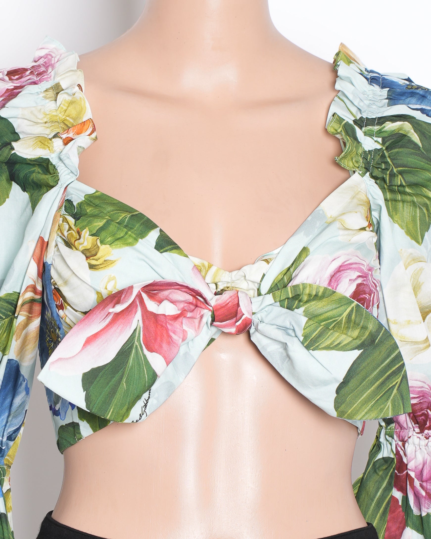 D&G Floral Printed Bow Top