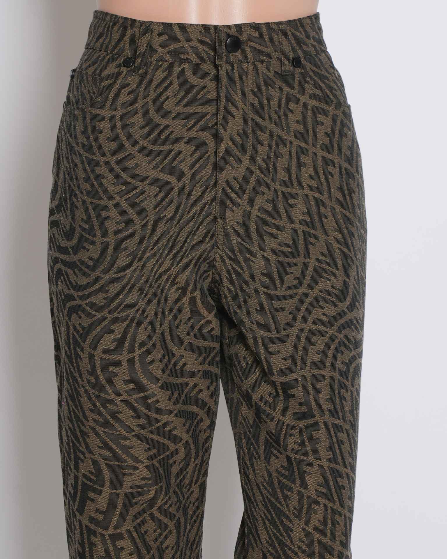 Fendi Monogram Women's Straight Fit Pants