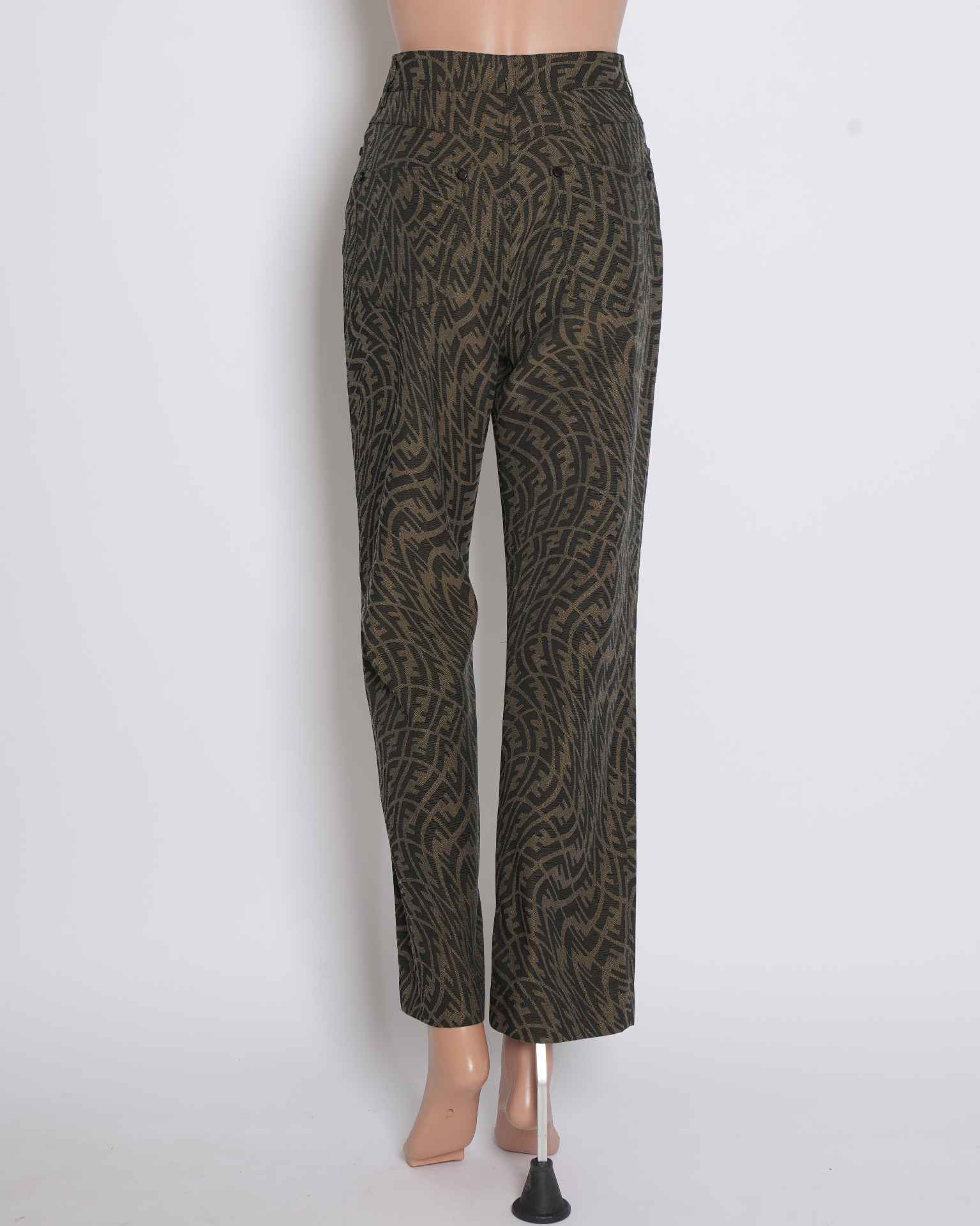 Fendi Monogram Women's Straight Fit Pants