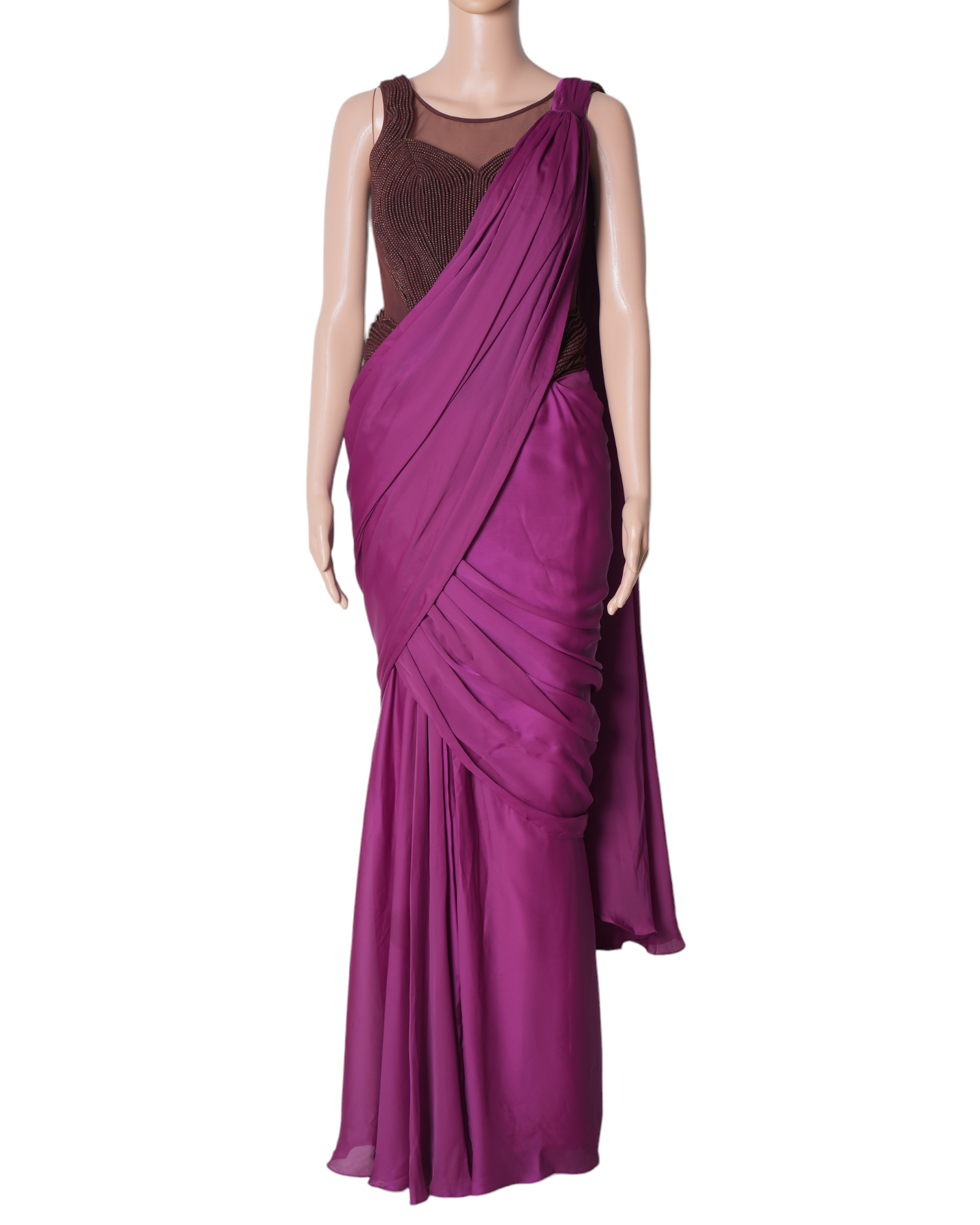 Amit Aggarwal Pre-Stitched Saree With A Bodysuit