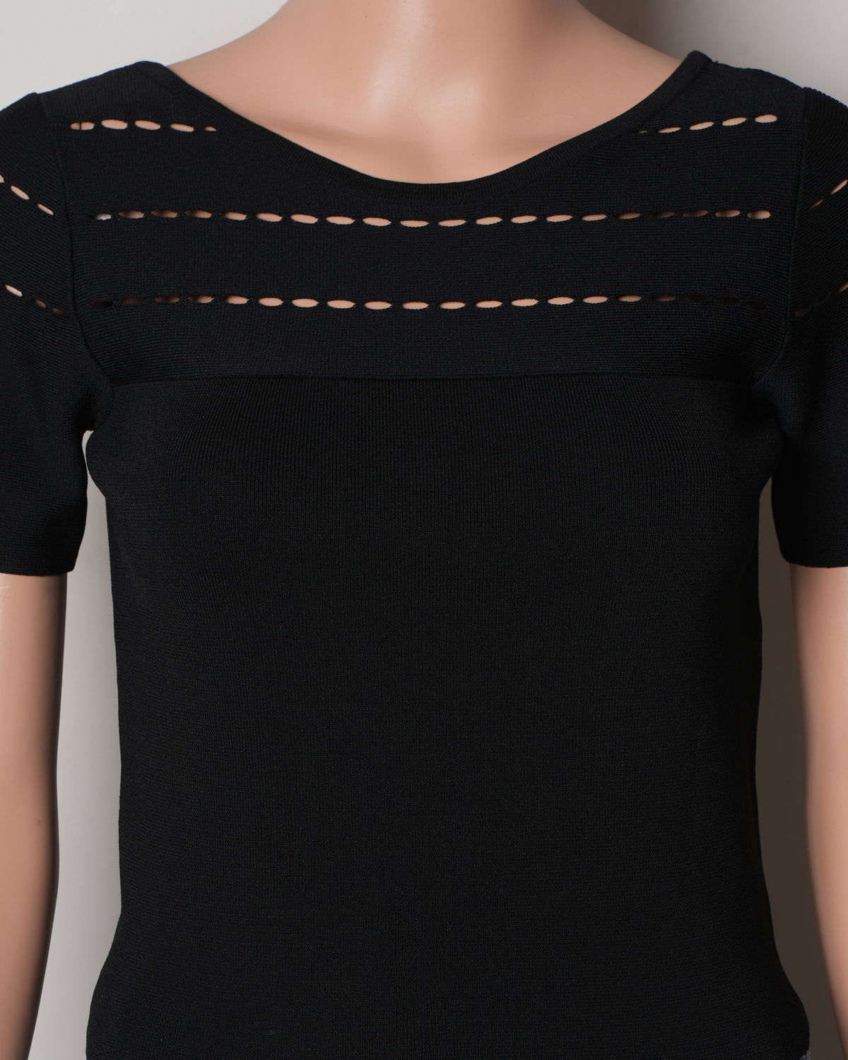 sandro-black-u-neck-top
