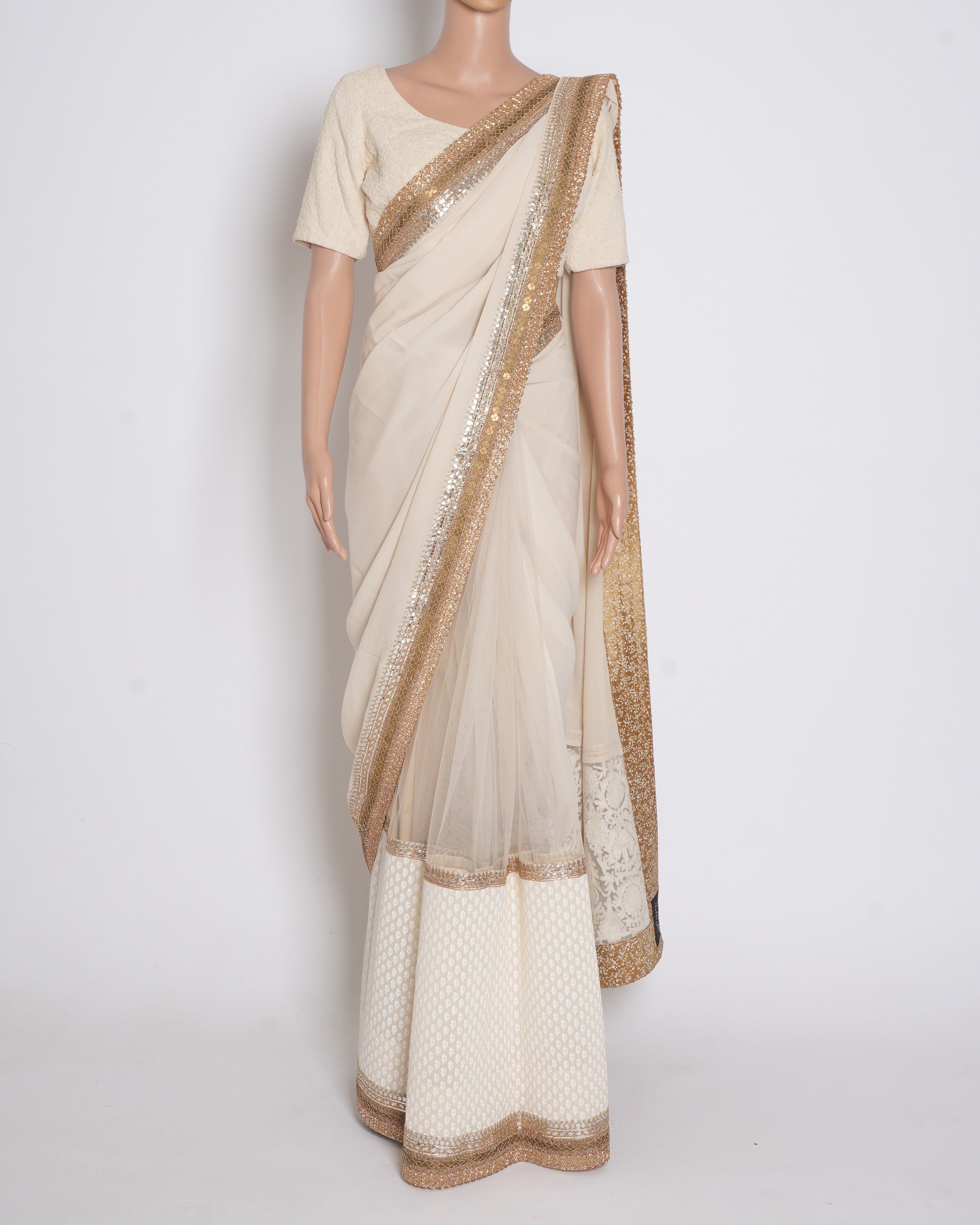 Sabyasachi Saree Set of 2 in White