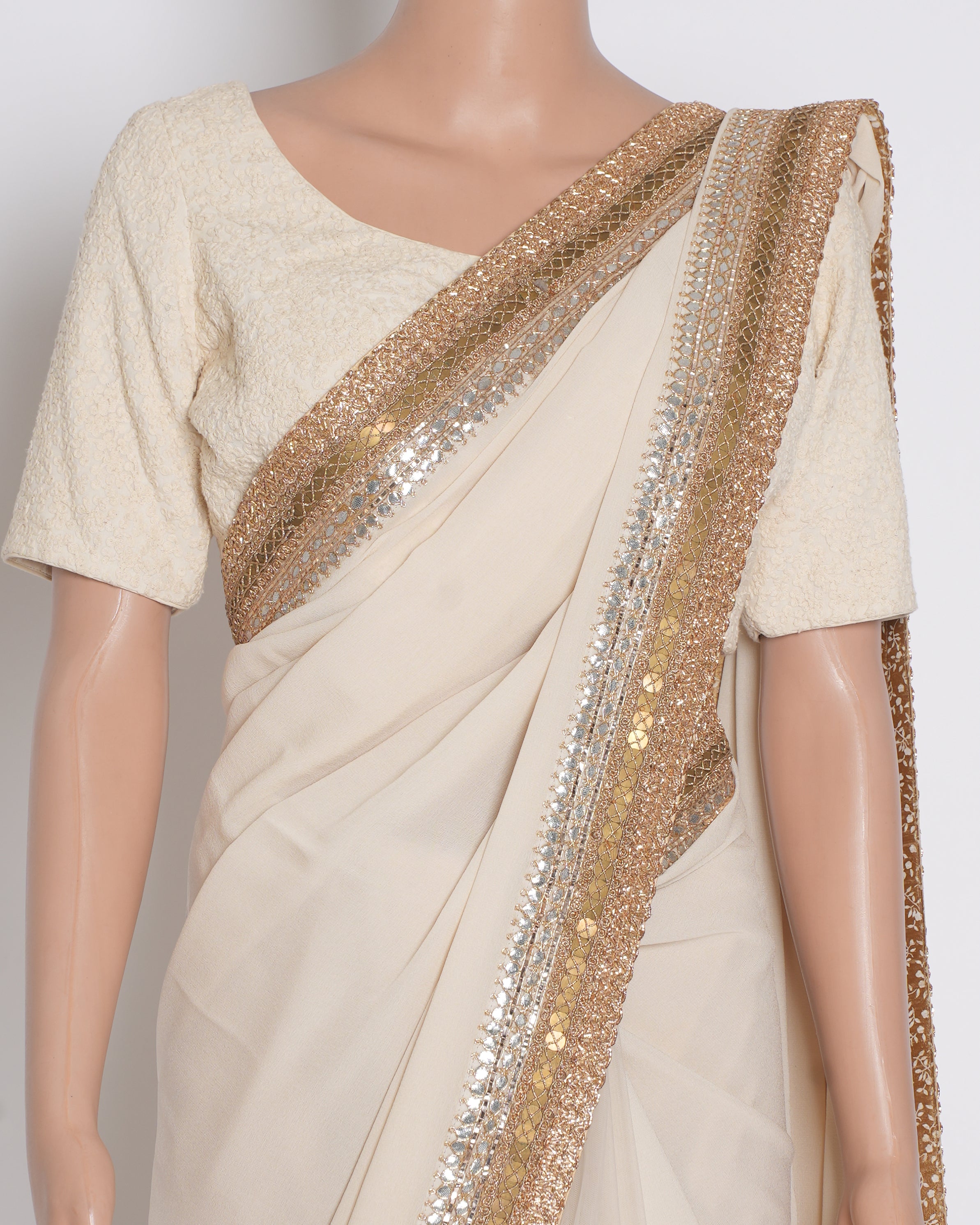Sabyasachi Saree Set of 2 in White