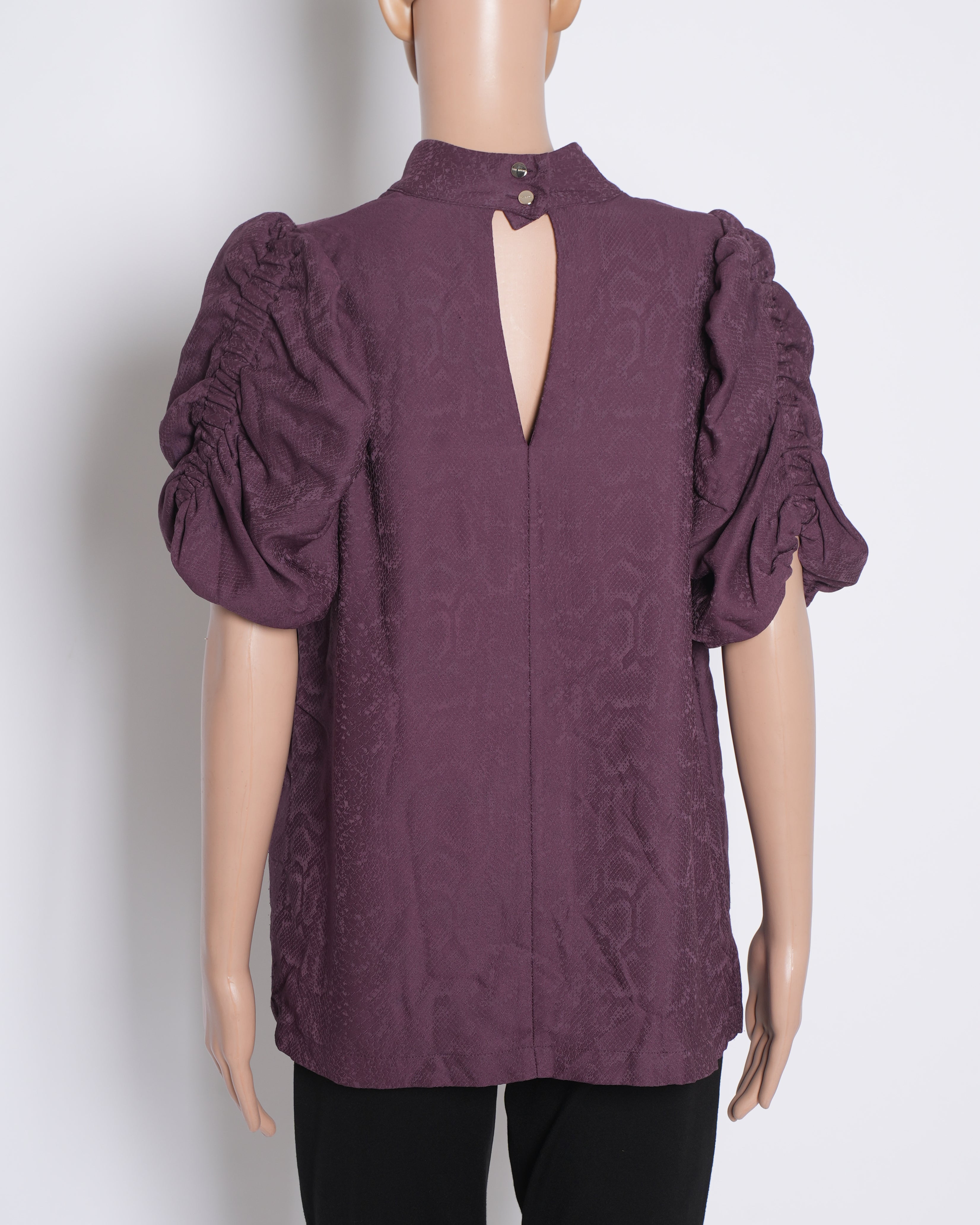Ted Baker Deep Purple Kalmiia Exaggerated Sleeve Top