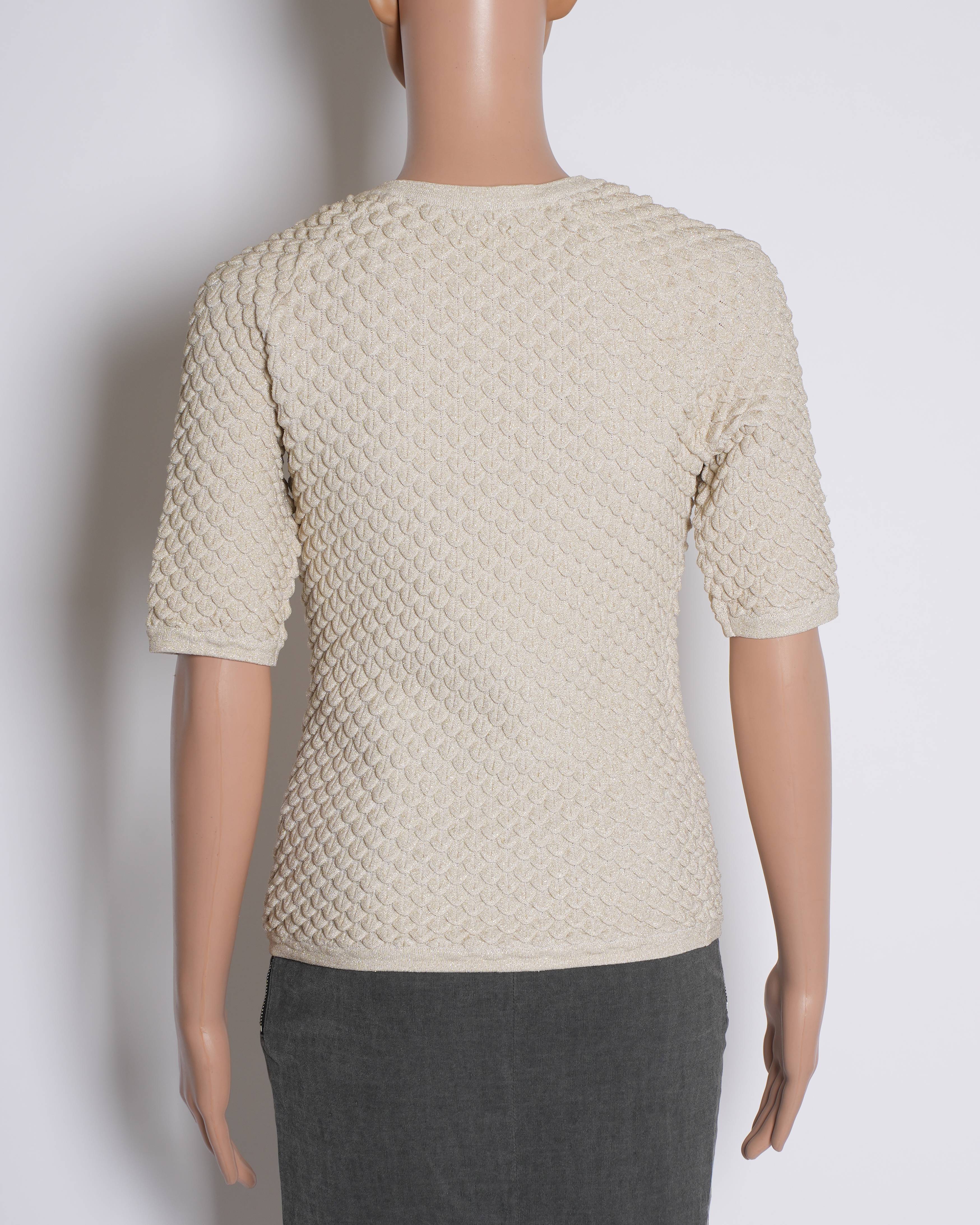 Reiss Embossed Gold Tone Top