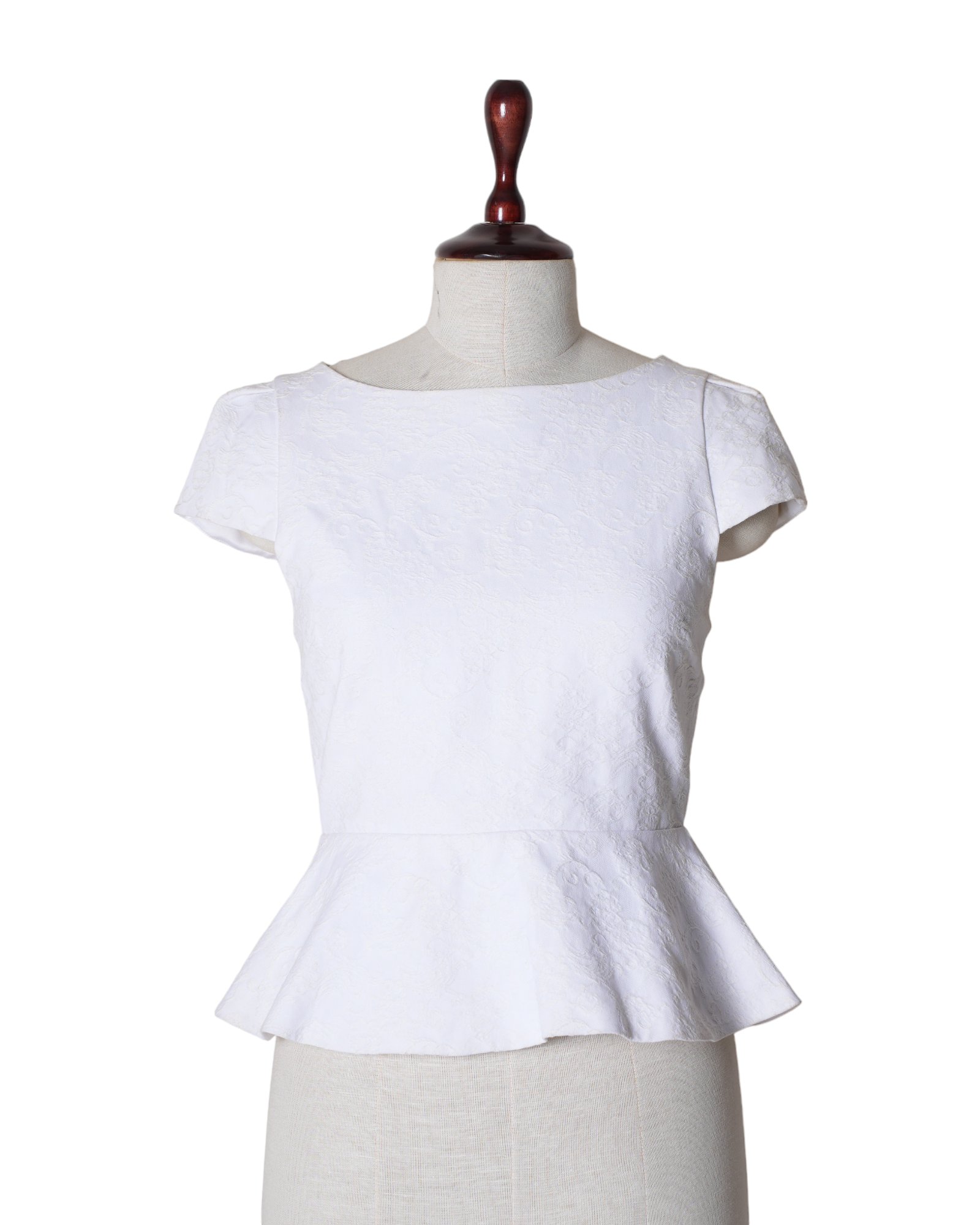 Alice + Olivia Sleeveless Ponte Peplum Top