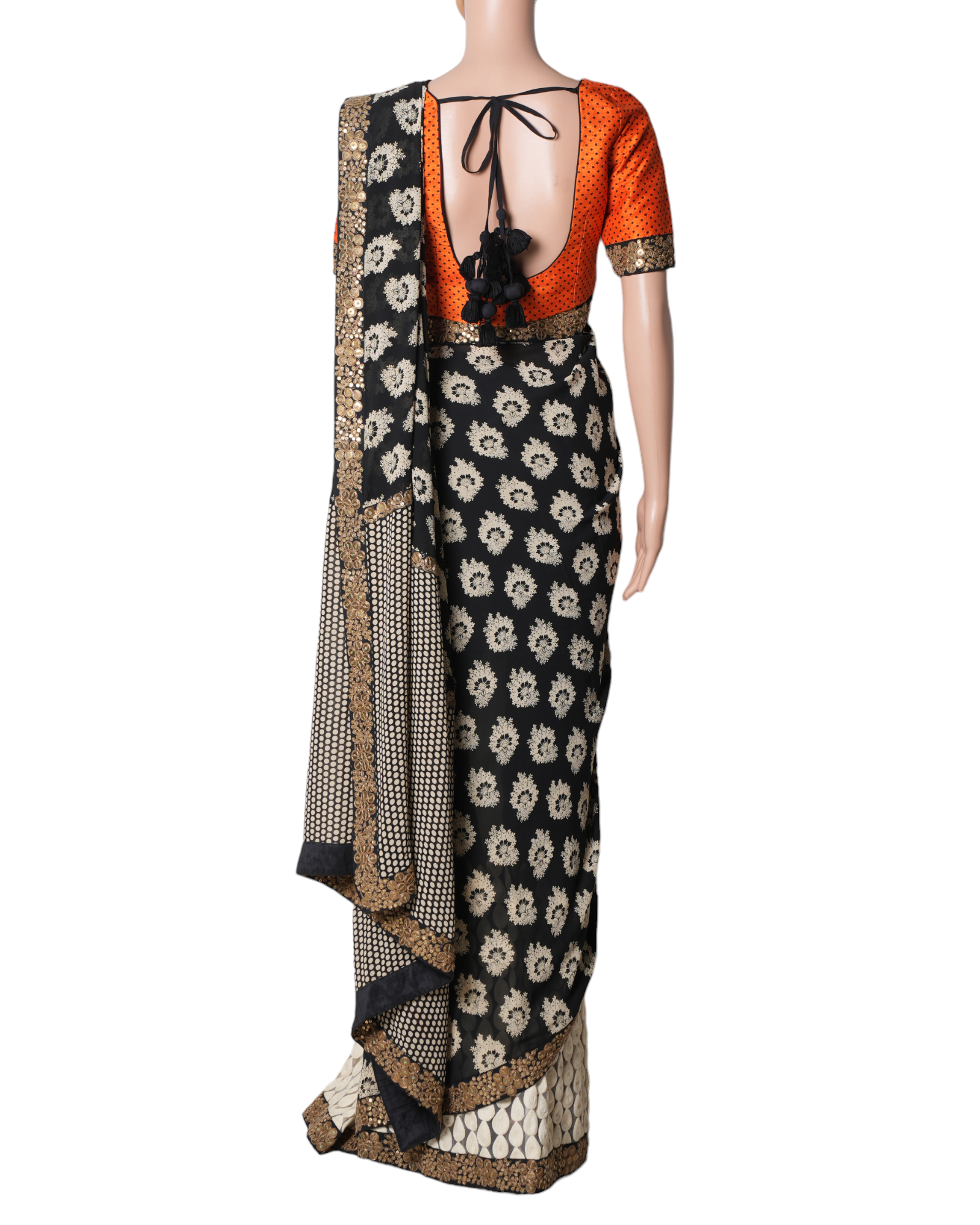 Sabyasachi Saree In White & Black