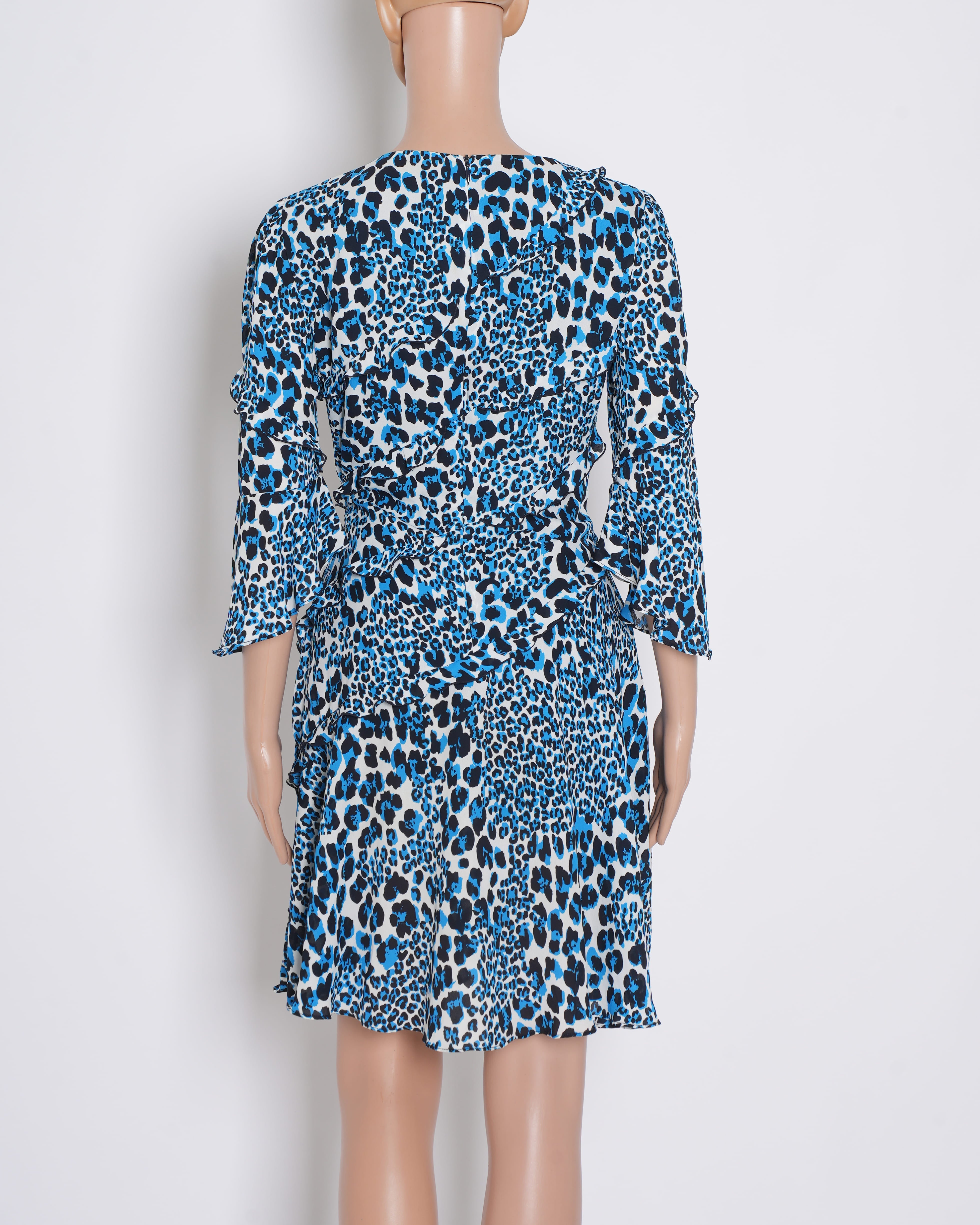 Karen Millen Printed Dress With Frill Detailing