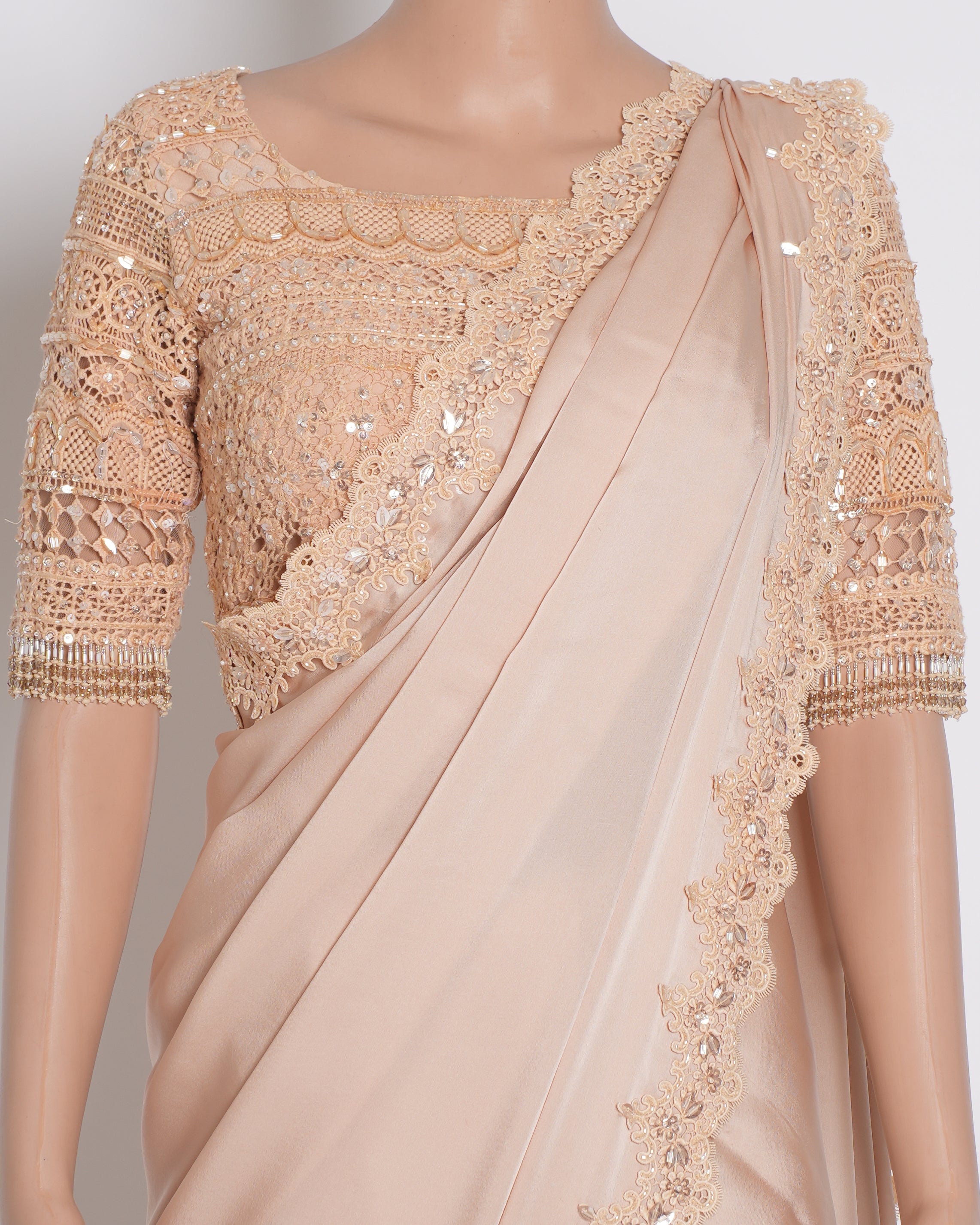 Manish Malhotra Saree Set Of 3 In Pastel