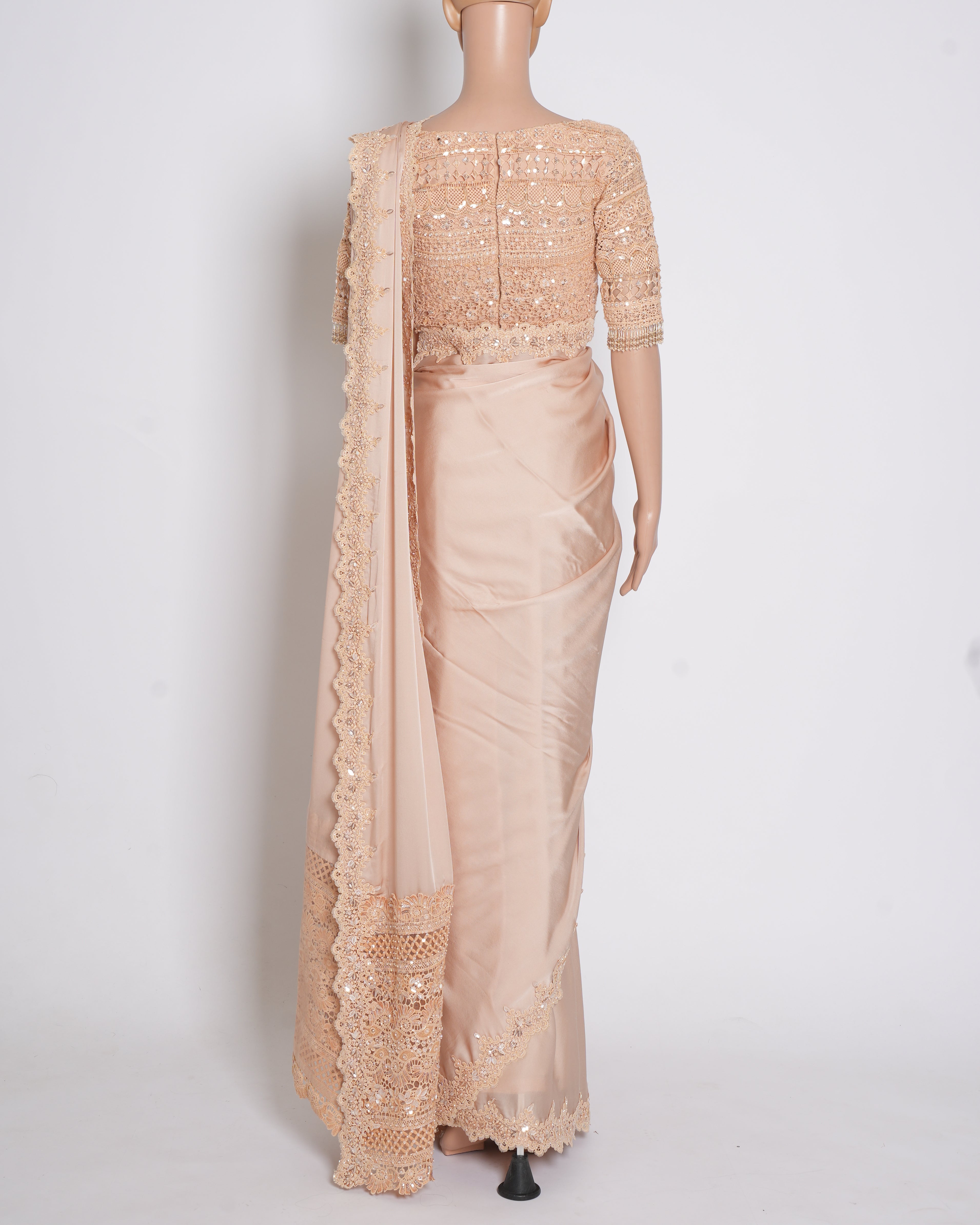 Manish Malhotra Saree Set Of 3 In Pastel