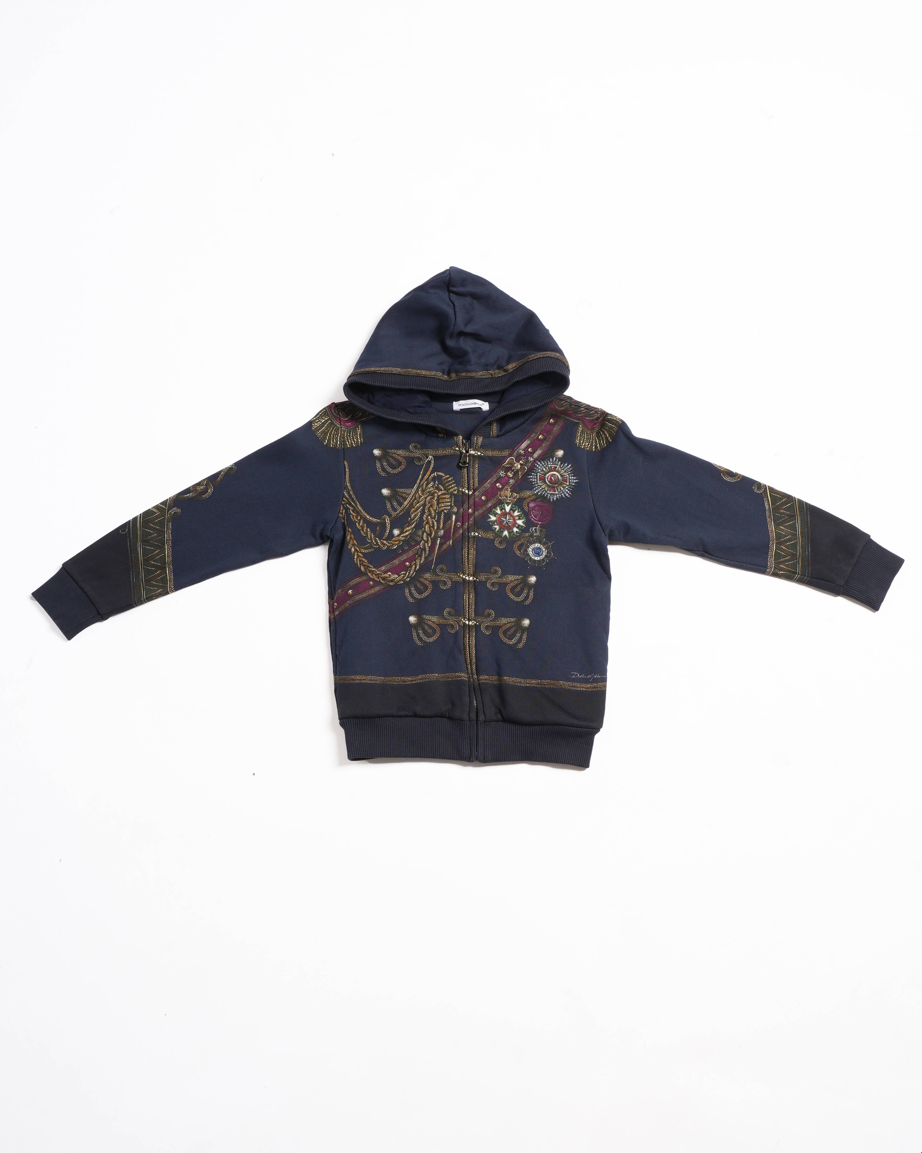 Dolce & Gabbana Medal Kids Zip-Up Hoodie