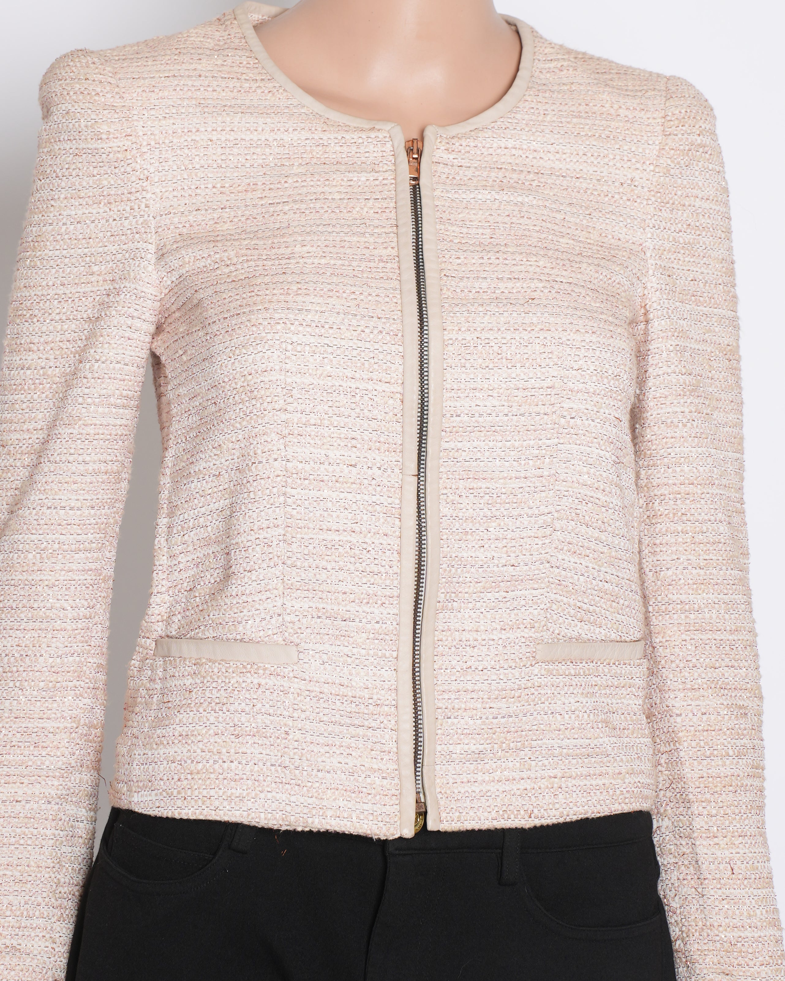 Massimo Dutti Tweed Zipper Jacket