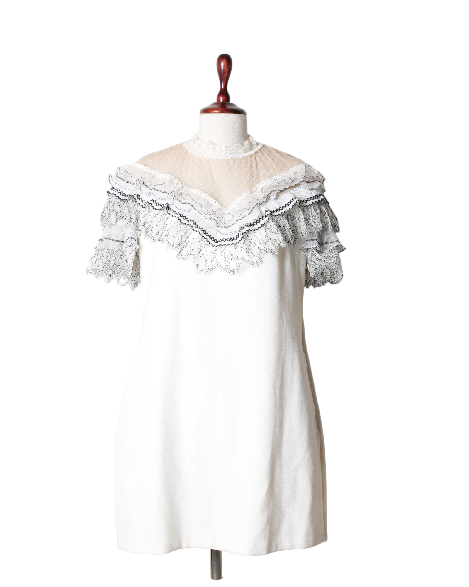 Self Portrait Lace Trim Mini Dress