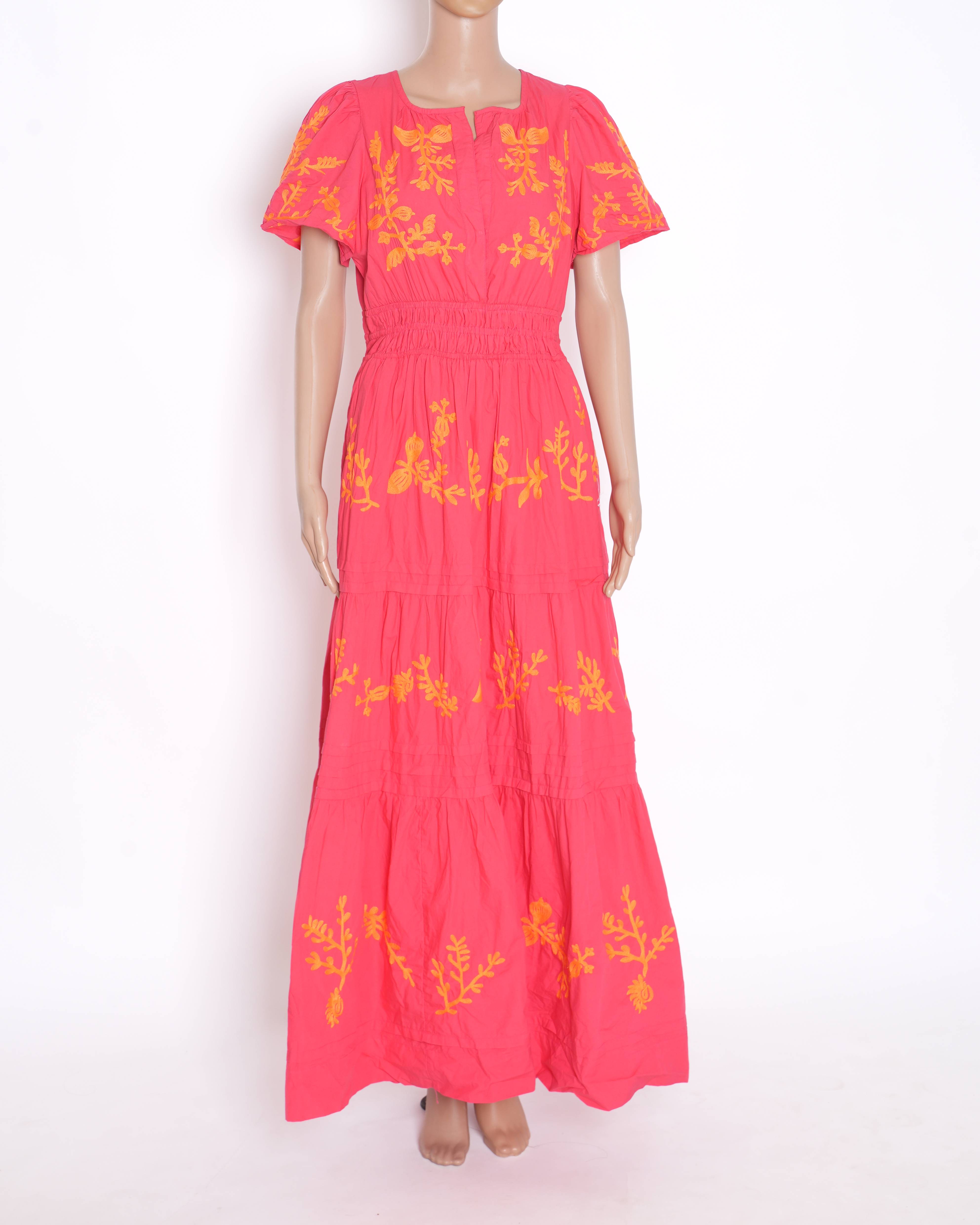 New Anthropologie Somerset Maxi Dress In Pink