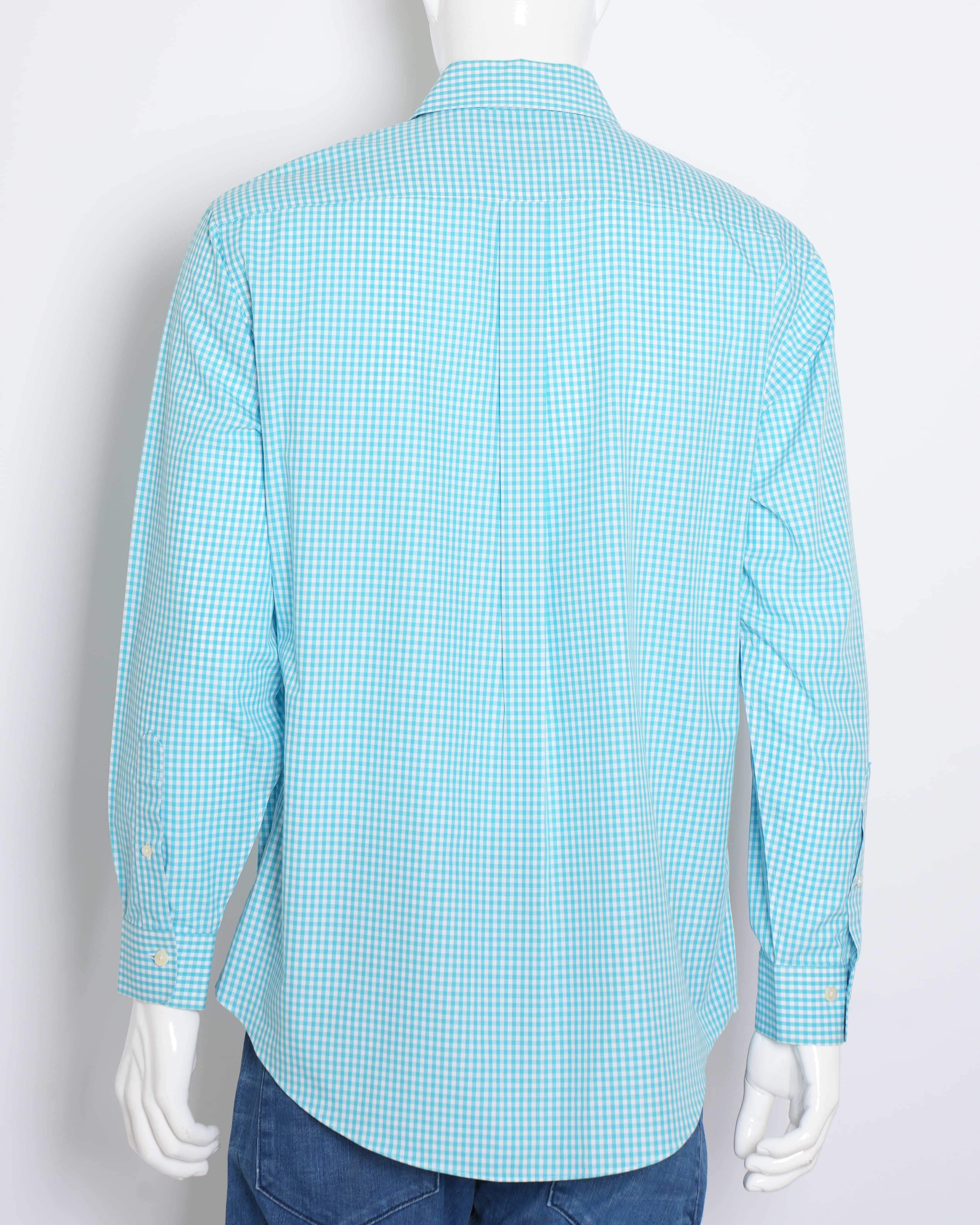 Brooks & Brothers Men's Button Down Full Sleeve Shirt In Blue Checkered