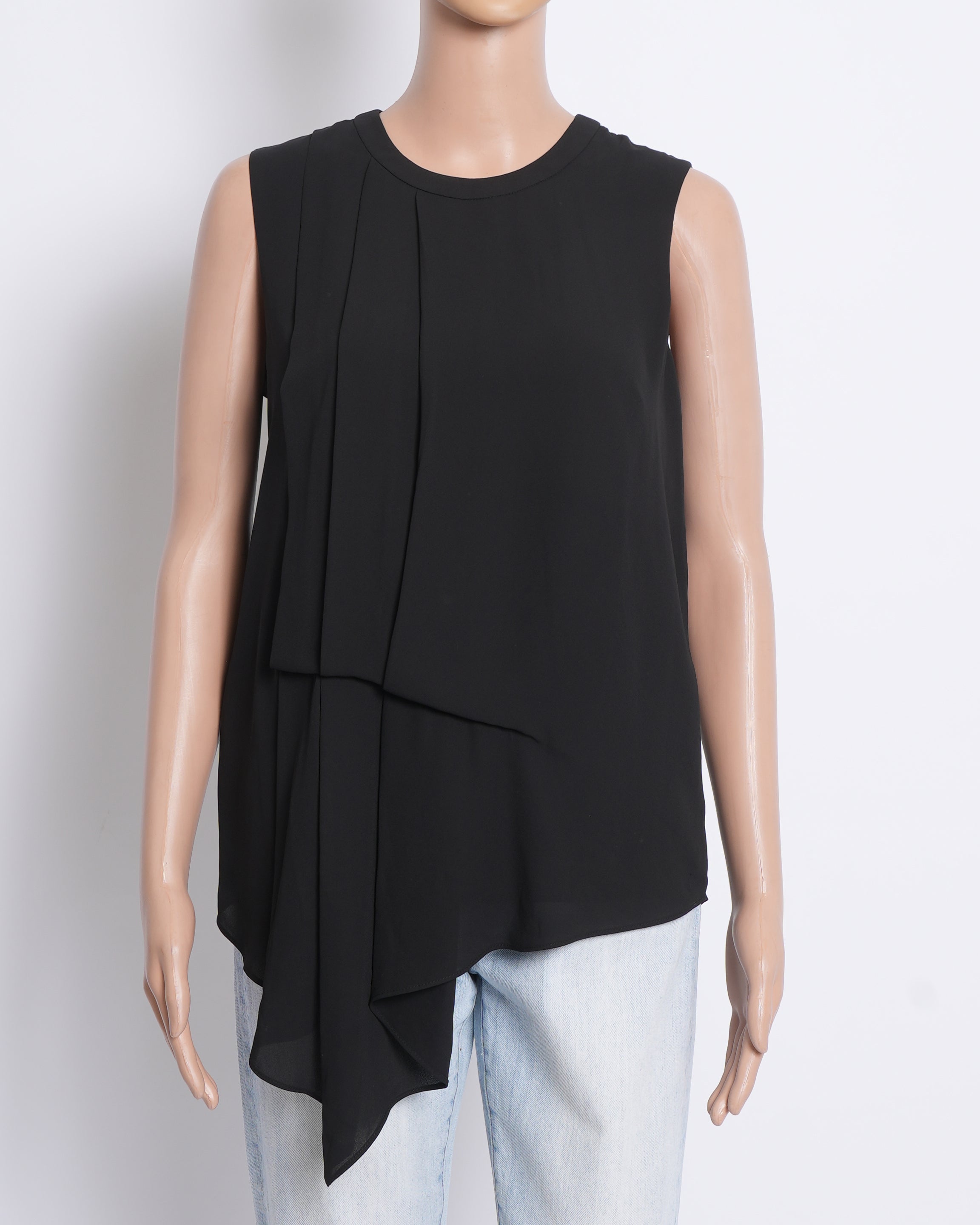 BCBG Sleeveless Black Layered Top