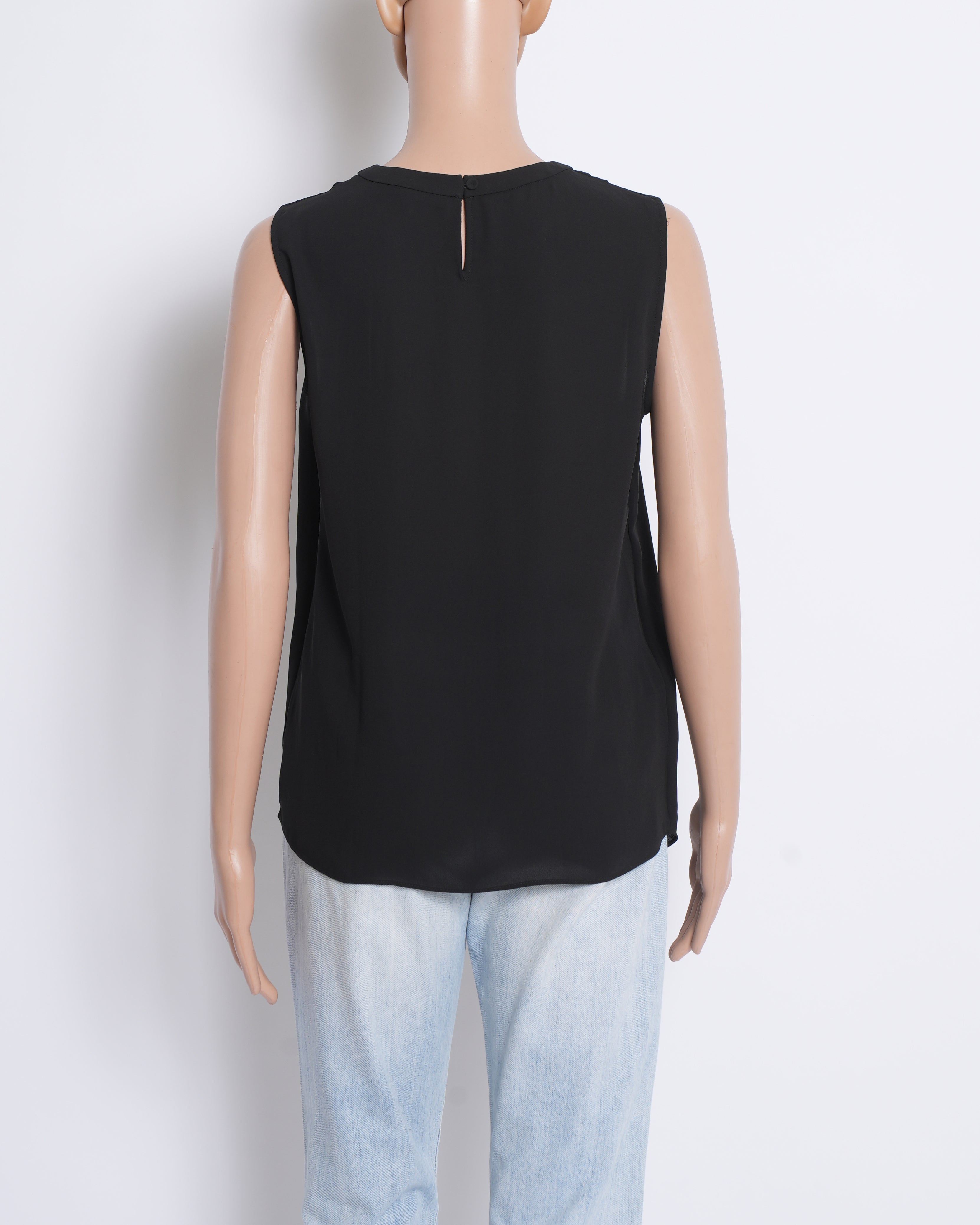BCBG Sleeveless Black Layered Top