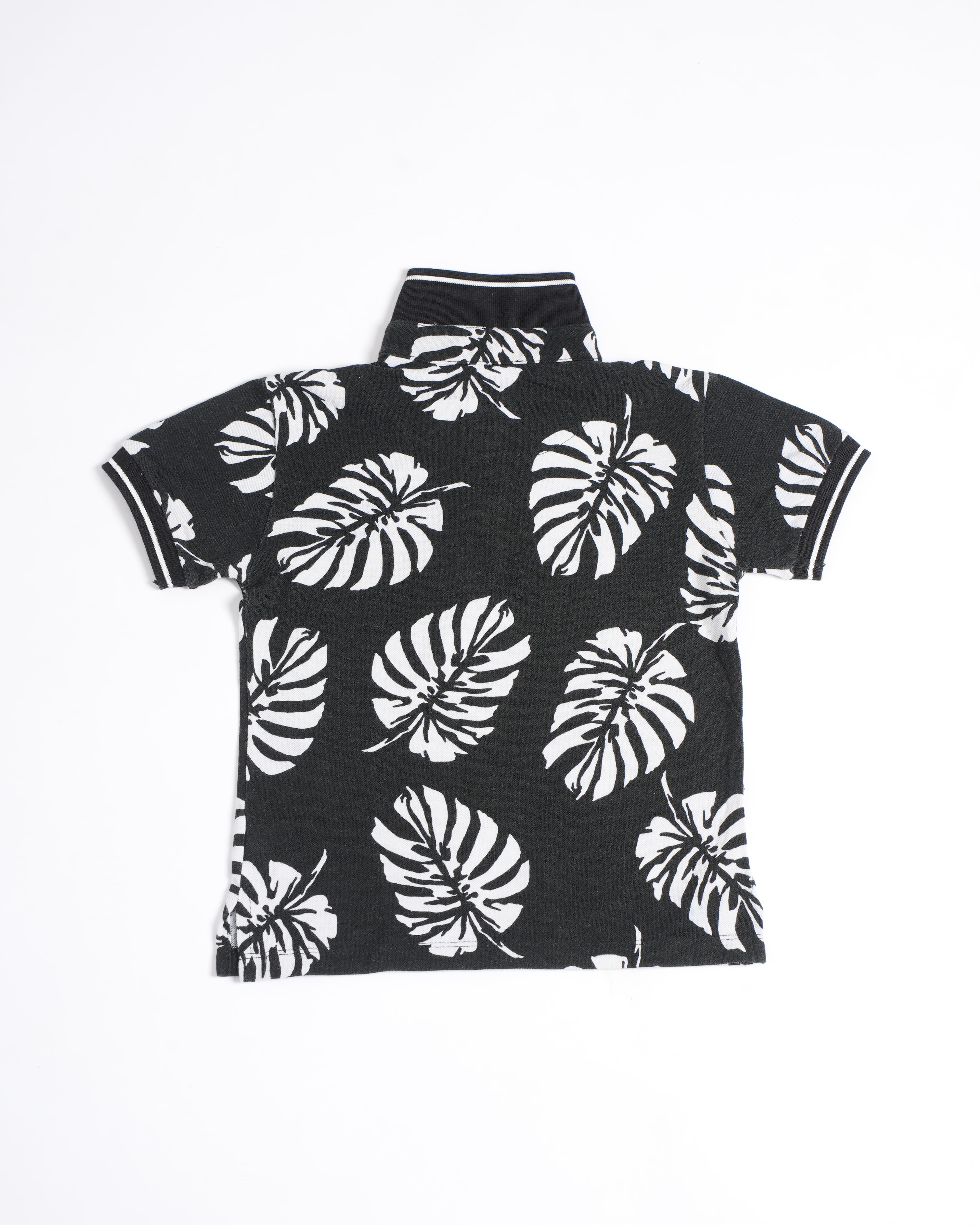 Dolce & Gabbana Leaf Print Polo T-Shirt