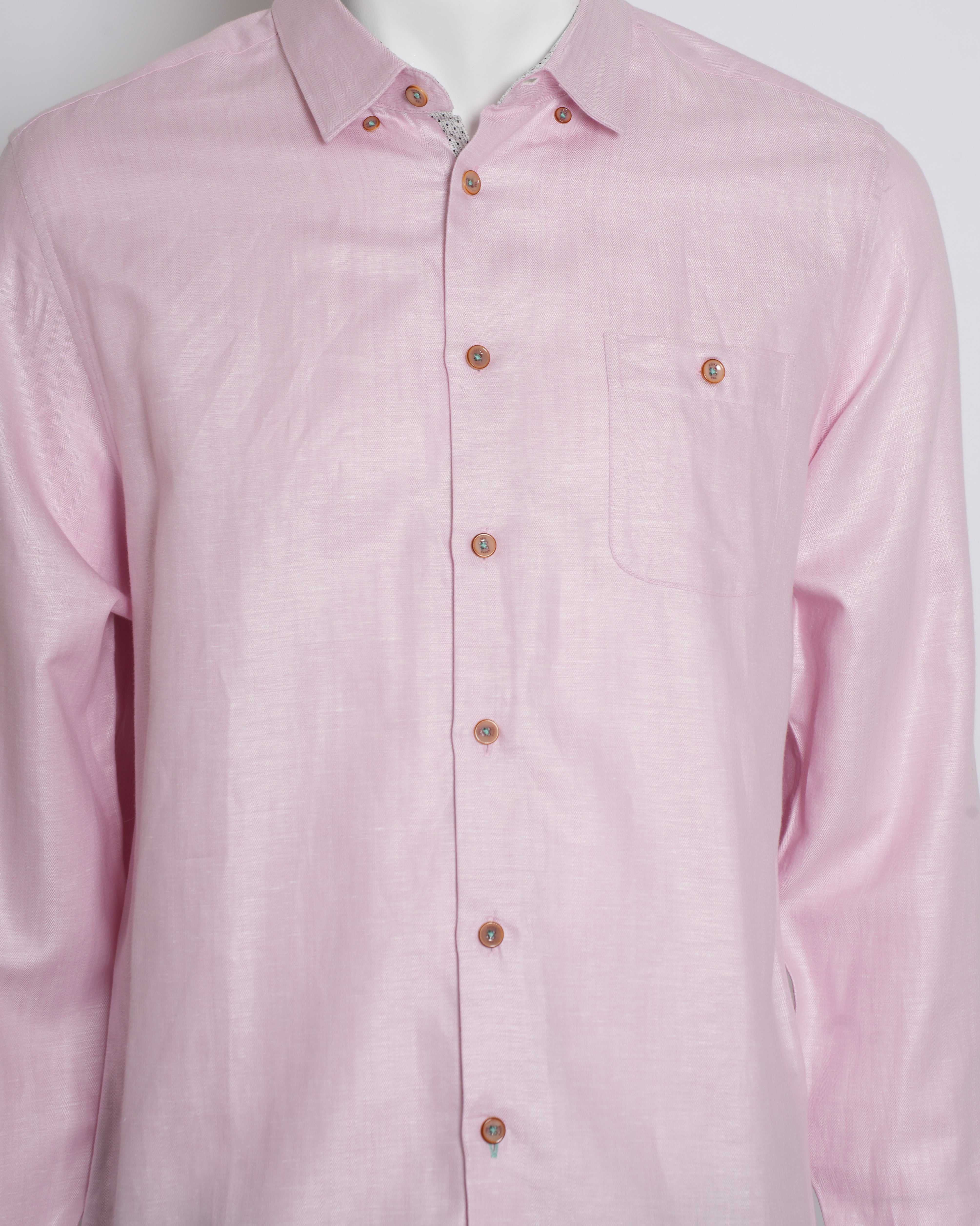 Ted Baker Men's Button Down Full Sleeve Shirt In Pink