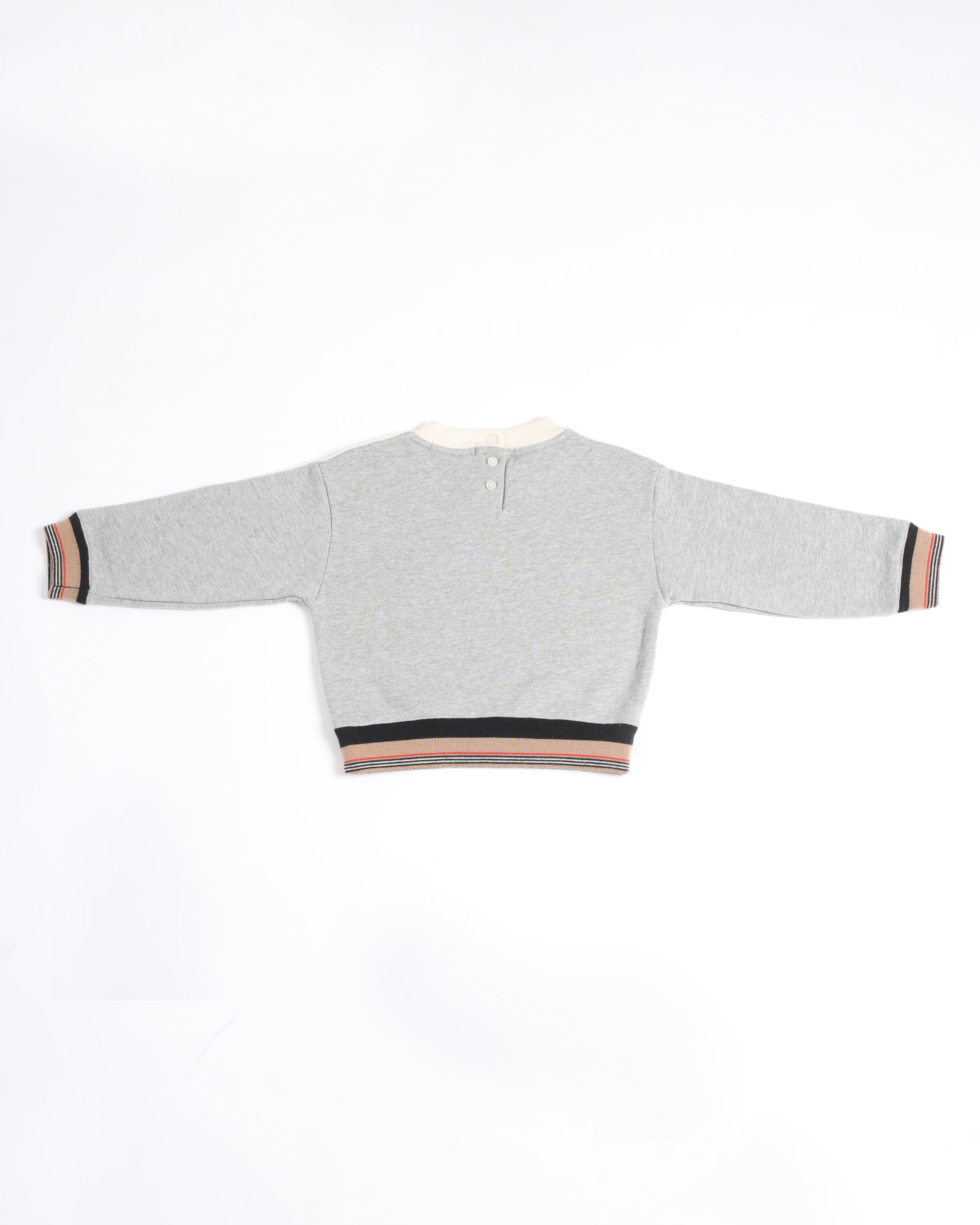 Burberry Boys Logo Grey Sweatshirt