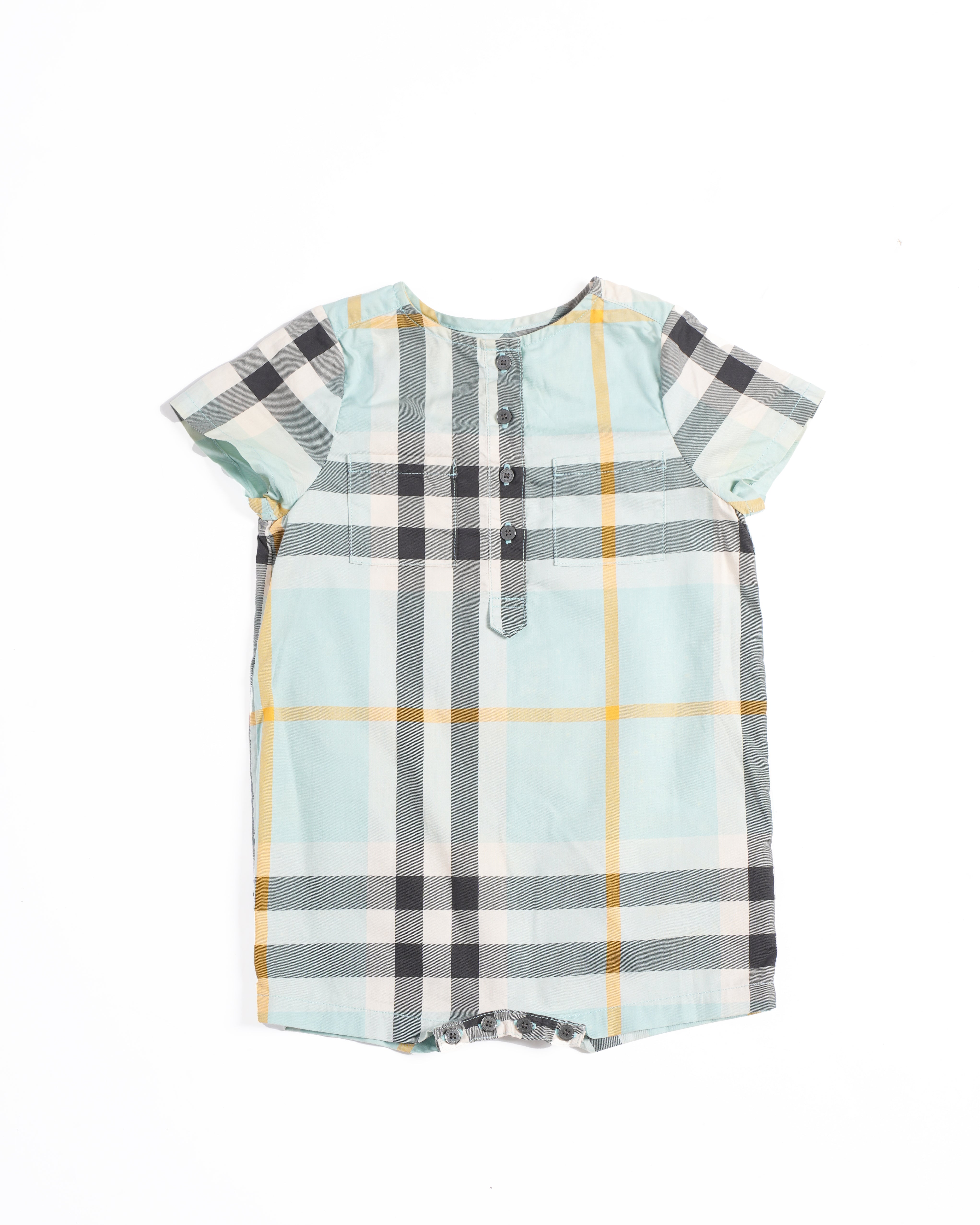 Burberry Kids Checkered Jumpsuit Top
