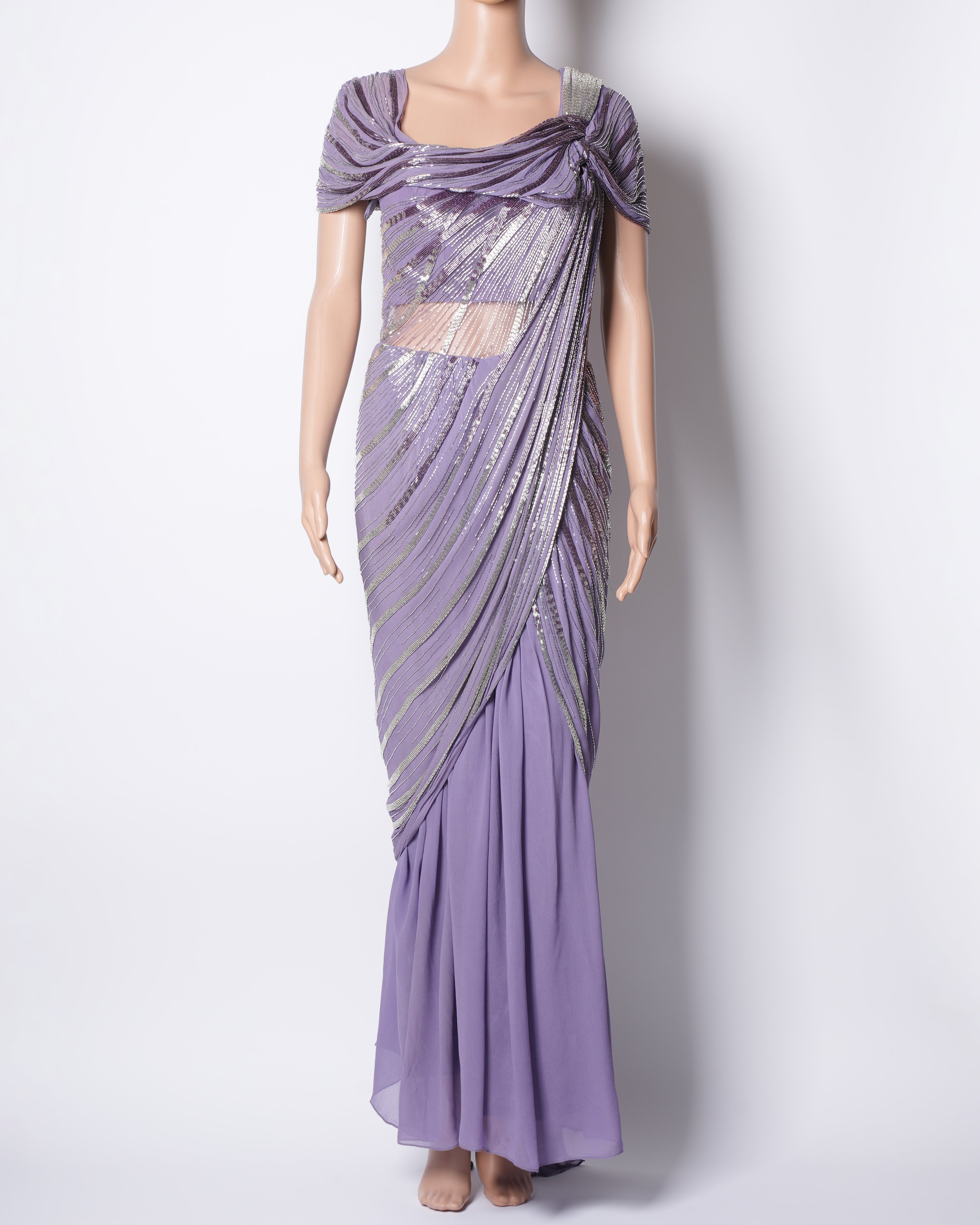 Gaurav Gupta Embellished Sari Gown