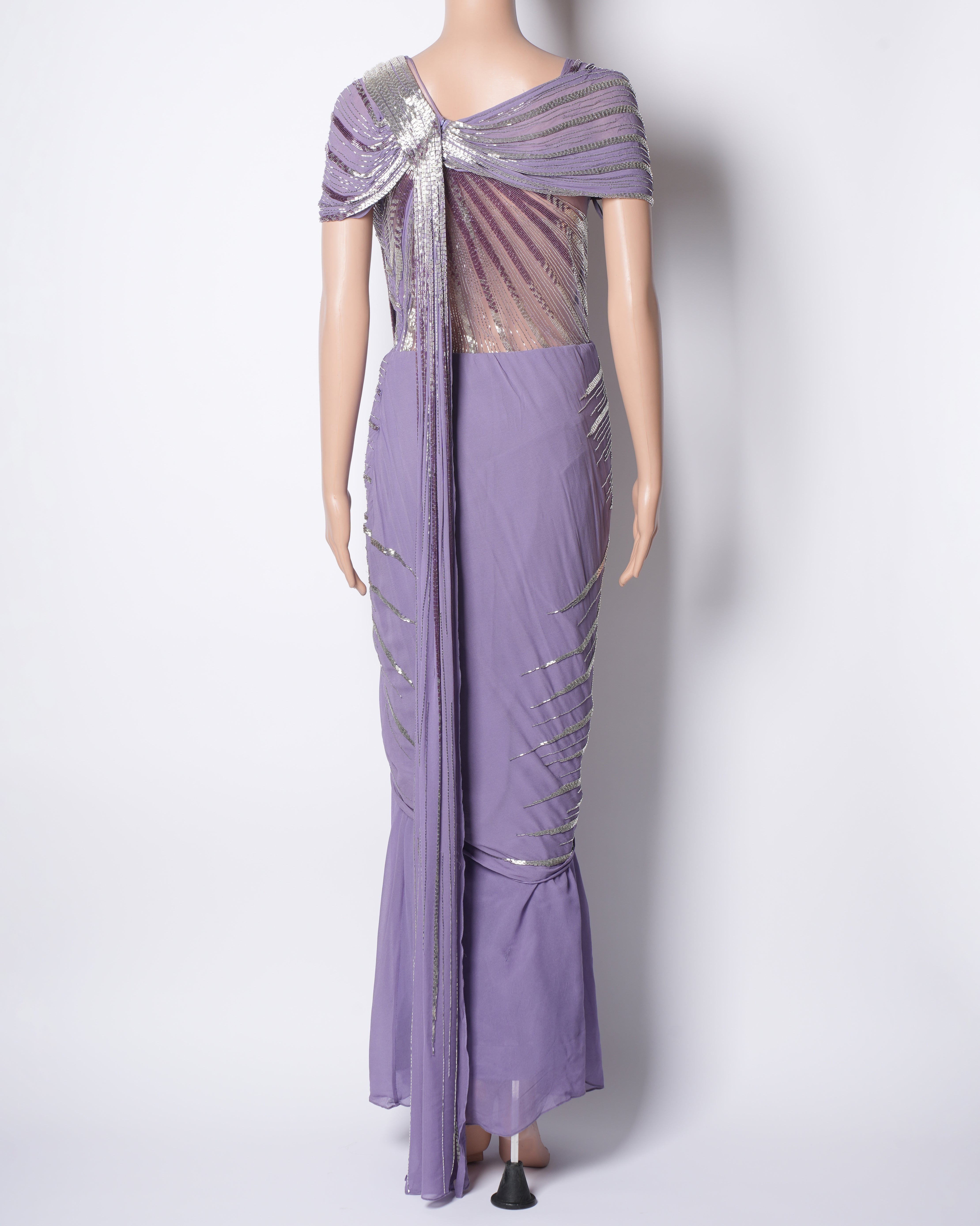 Gaurav Gupta Embellished Sari Gown
