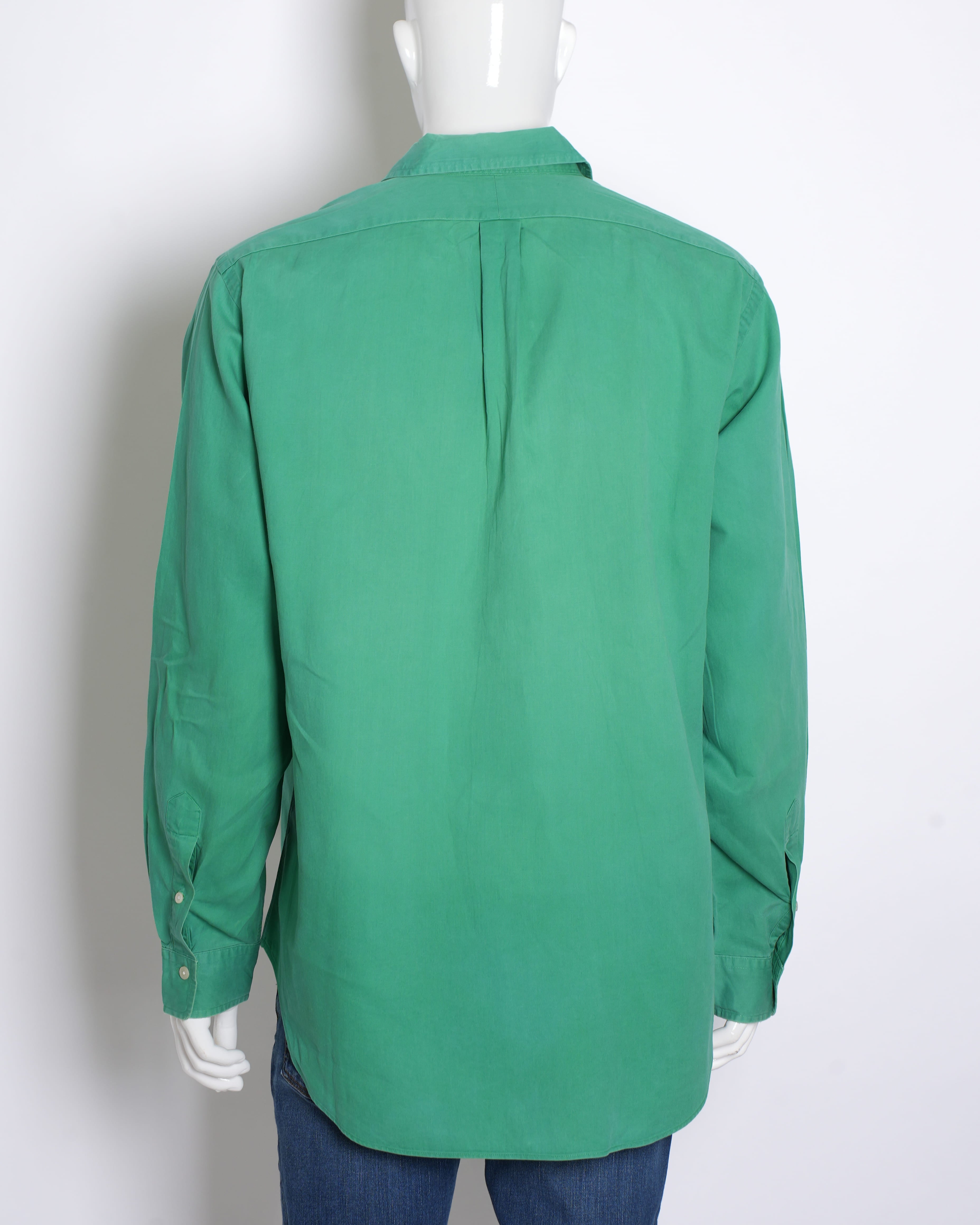 Ralph Lauren Men's Full-Sleeve Button-Down Shirt in Green