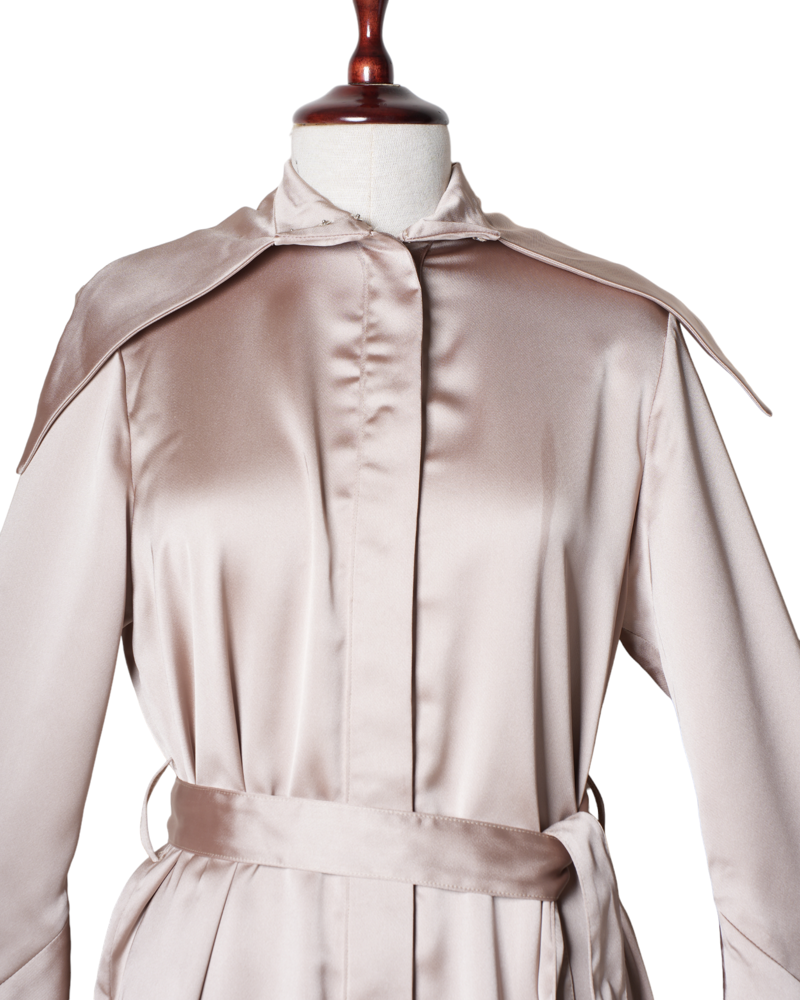 New 16 Arlington Clarika Long Satin Shirt Dress