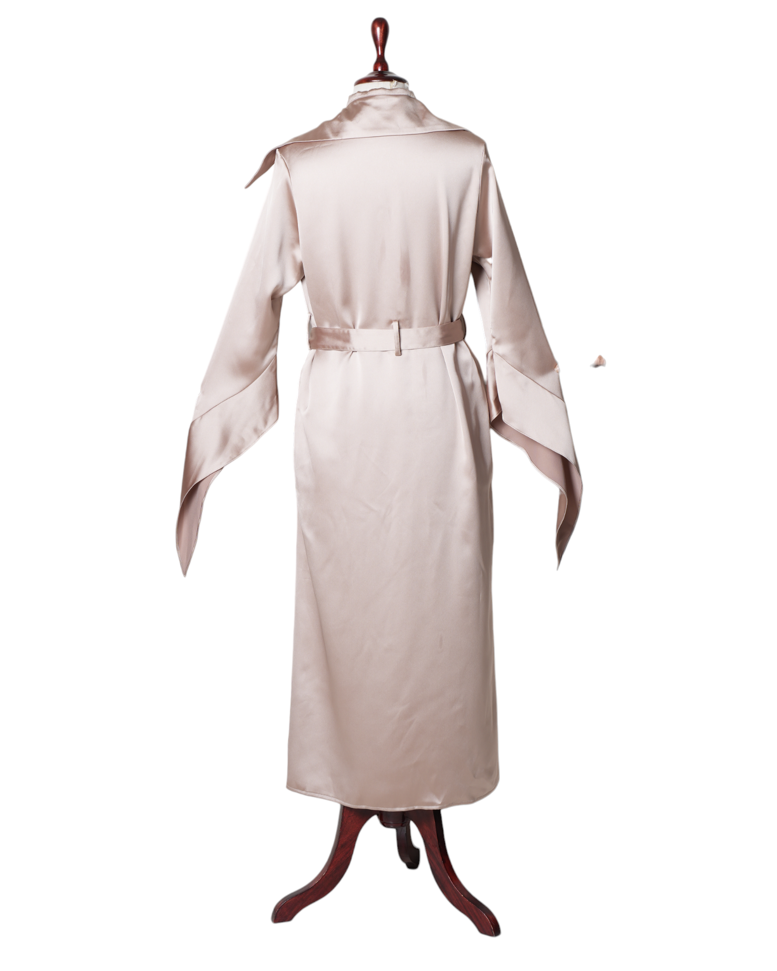 New 16 Arlington Clarika Long Satin Shirt Dress