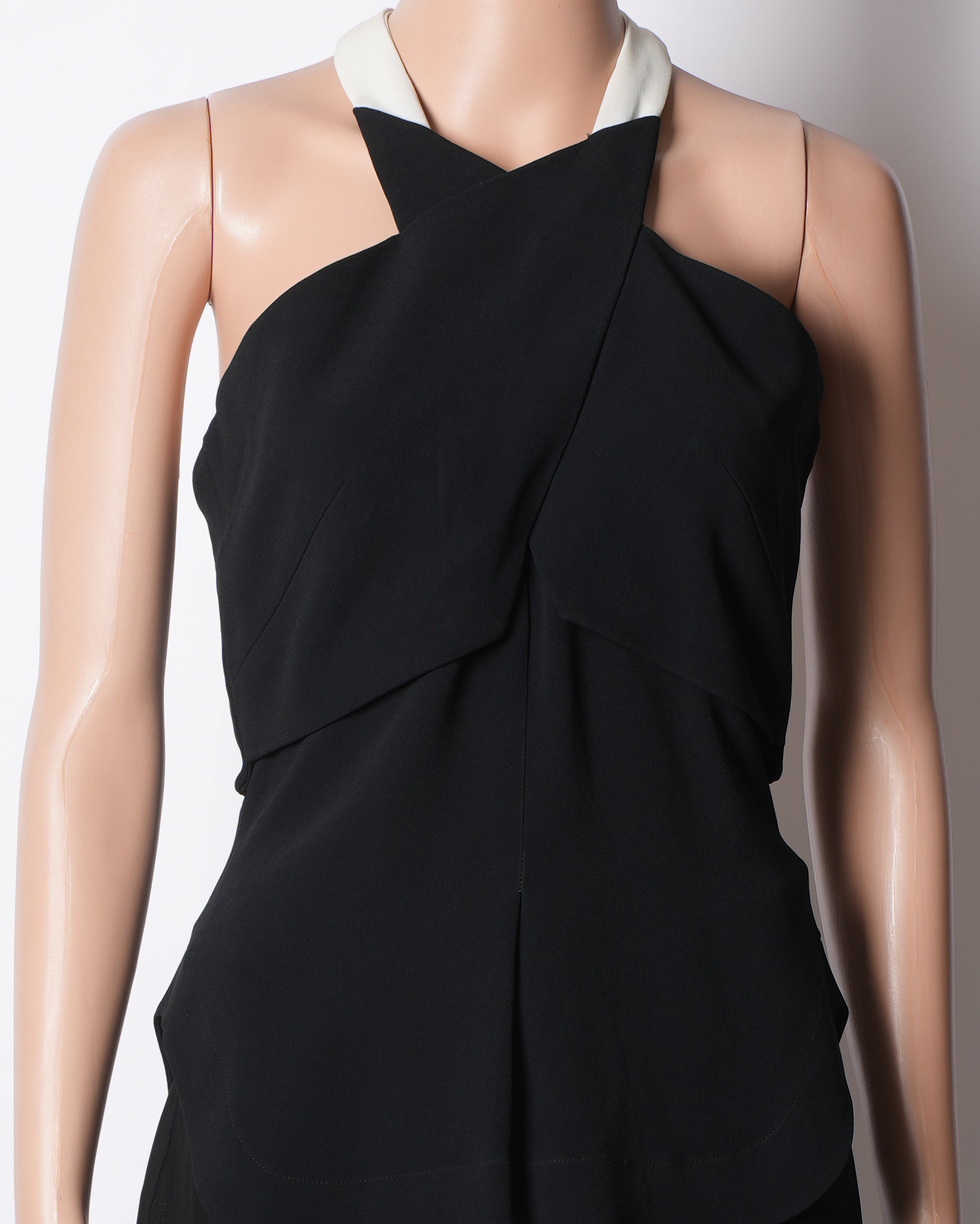Roland Mouret Black Halter Nck Top