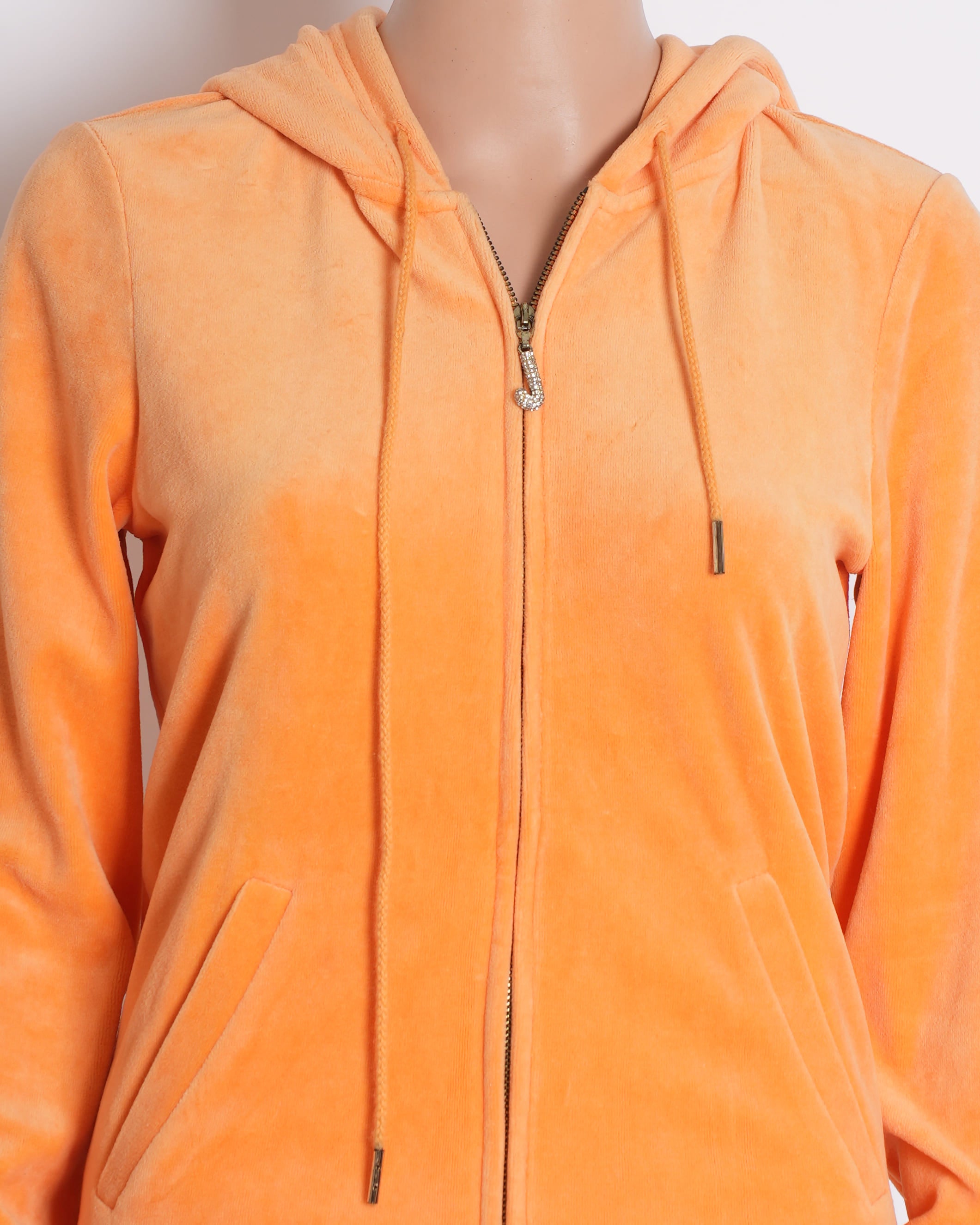 Juicy Couture Women's Zip-Up Hoodie in Orange