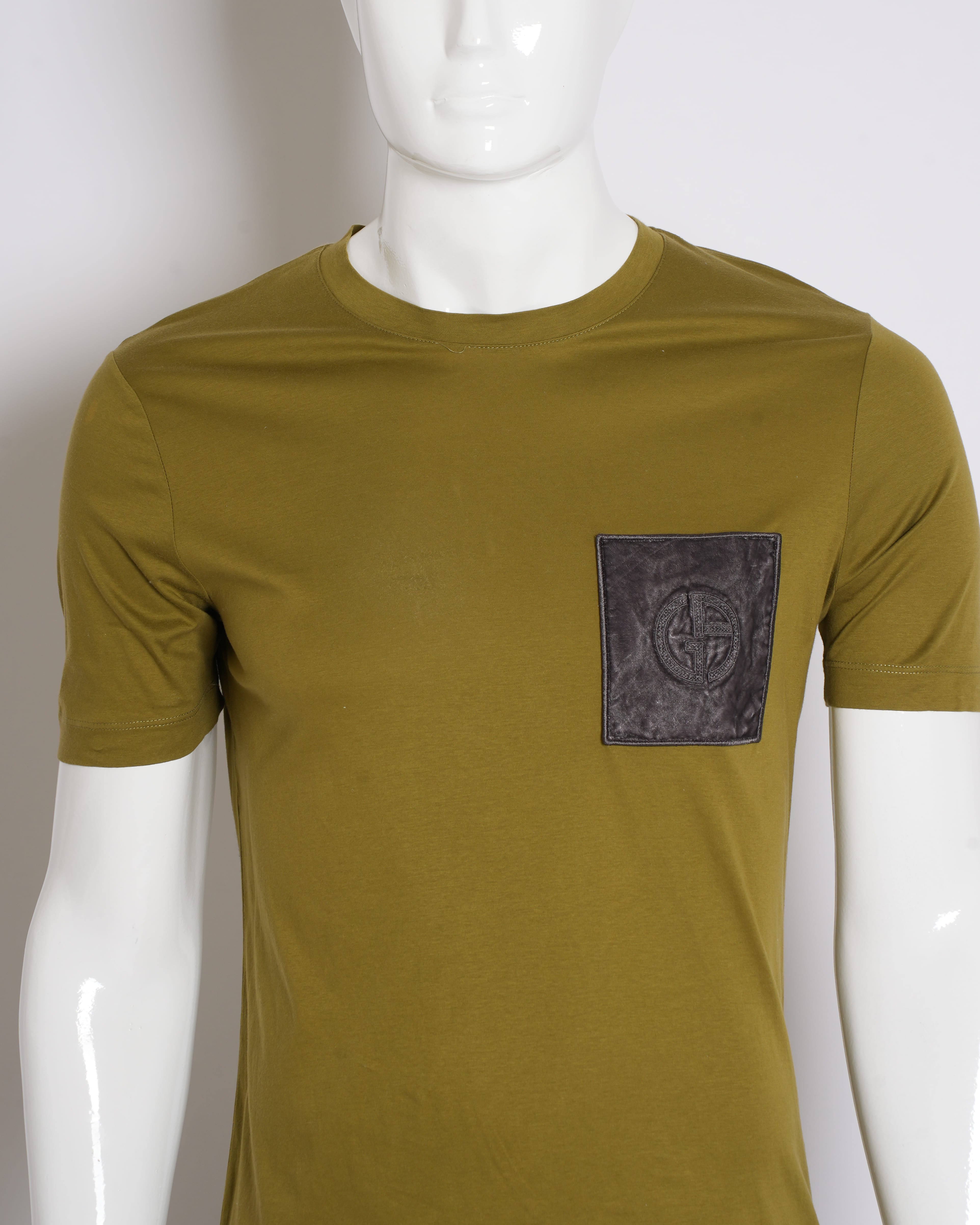 Giorgio Armani Men's T-shirt in Olive Green
