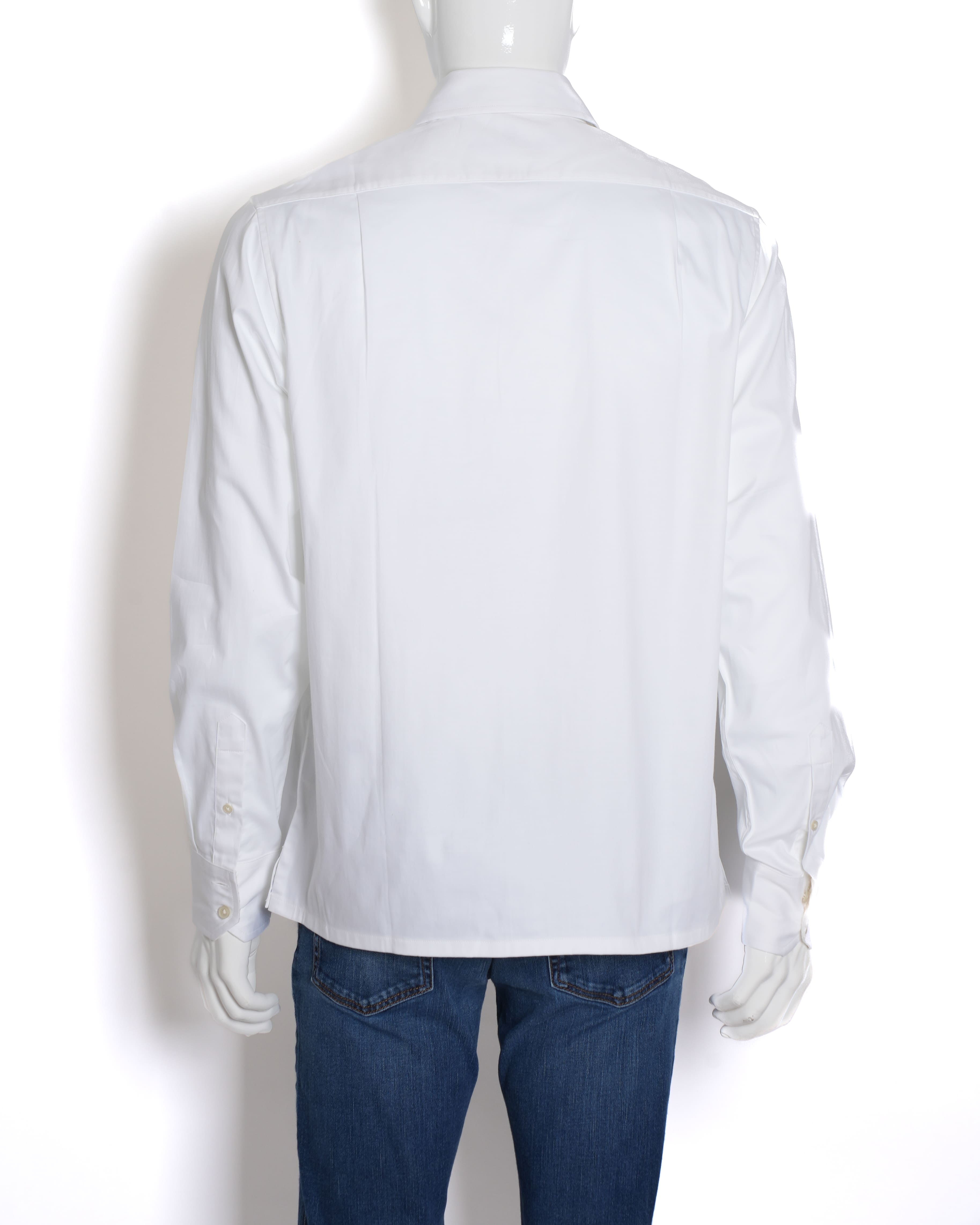Roberto Graham White Button Down Full Sleeve Shirt