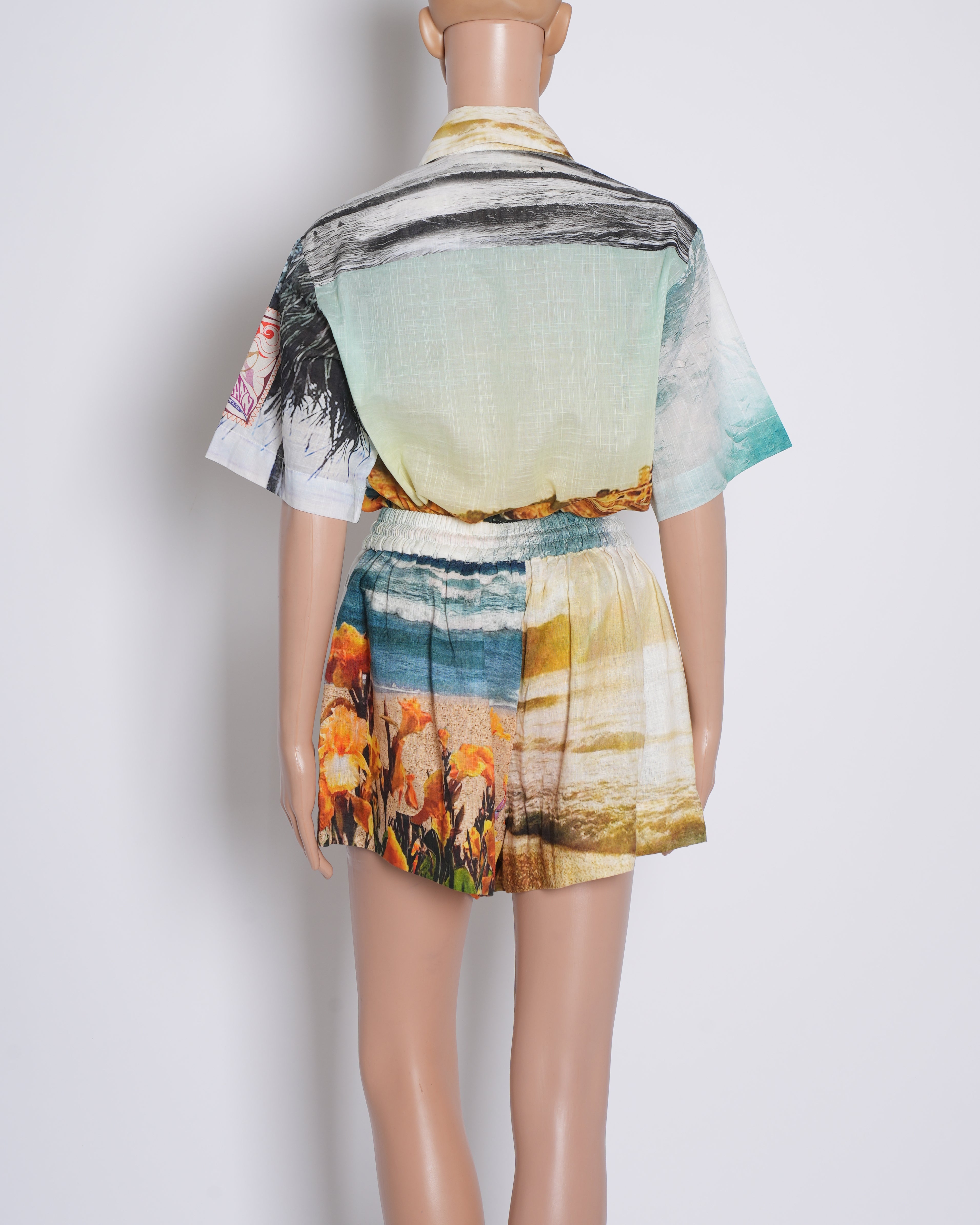 Zimmermann Shelly Printed Linen Shirt & Shorts
