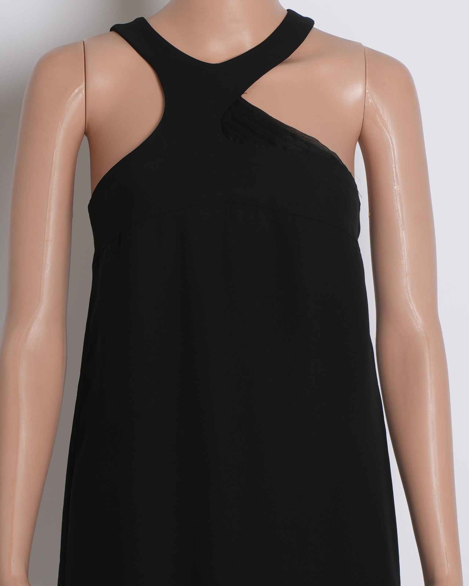 Versace black halter neck dress