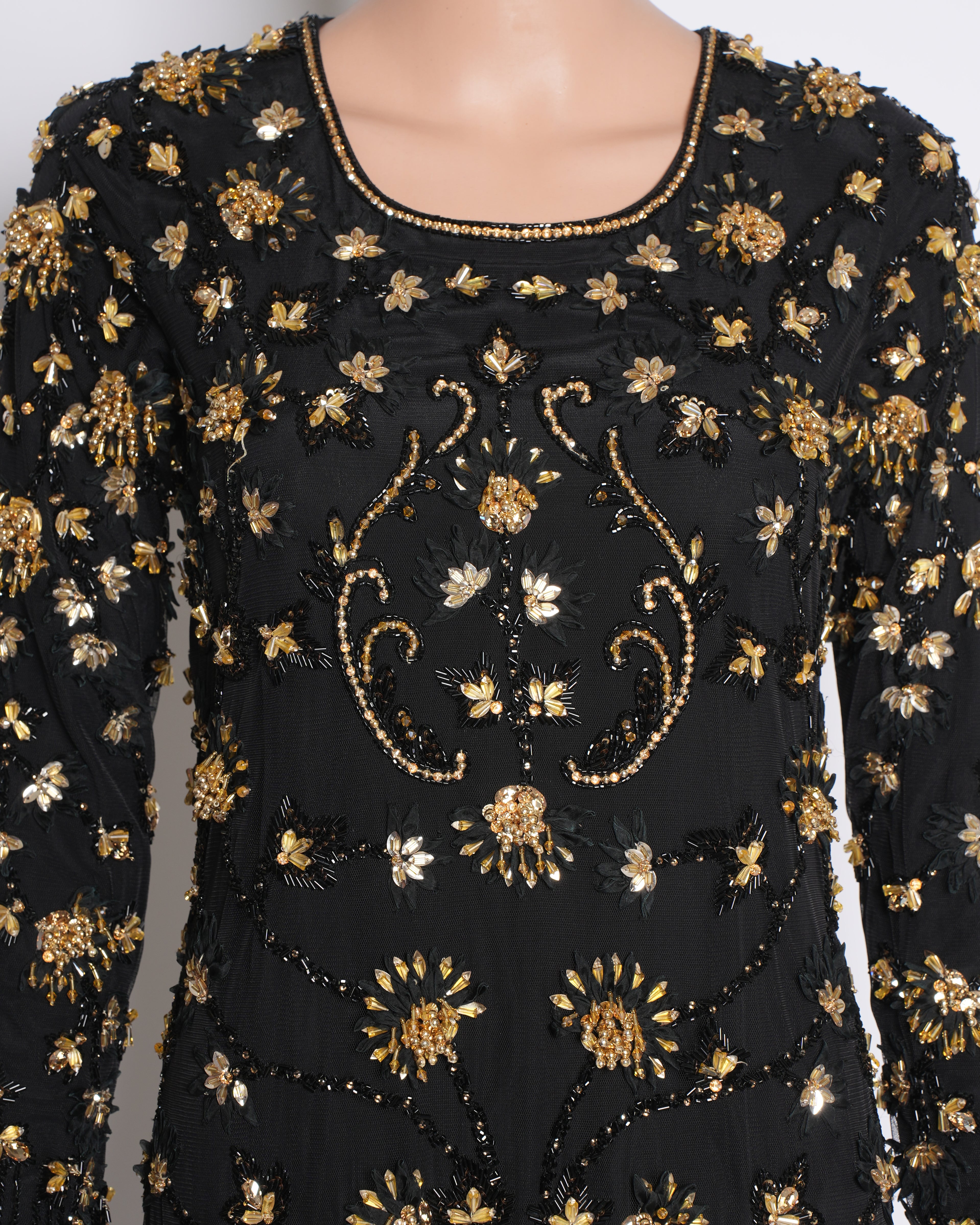 Manish Malhotra Embellished Black Dress