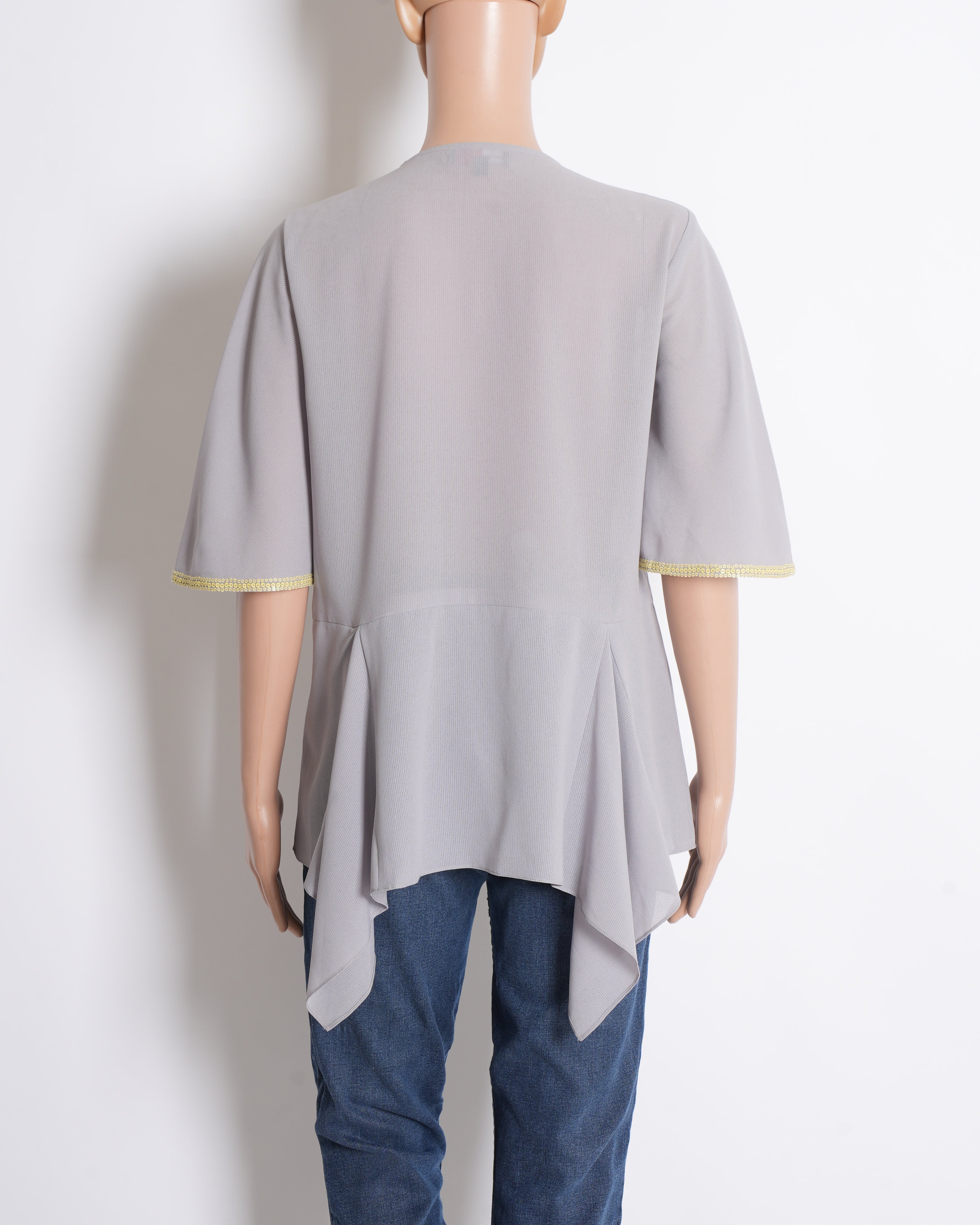 Namrata Joshipura Grey Sheer Top