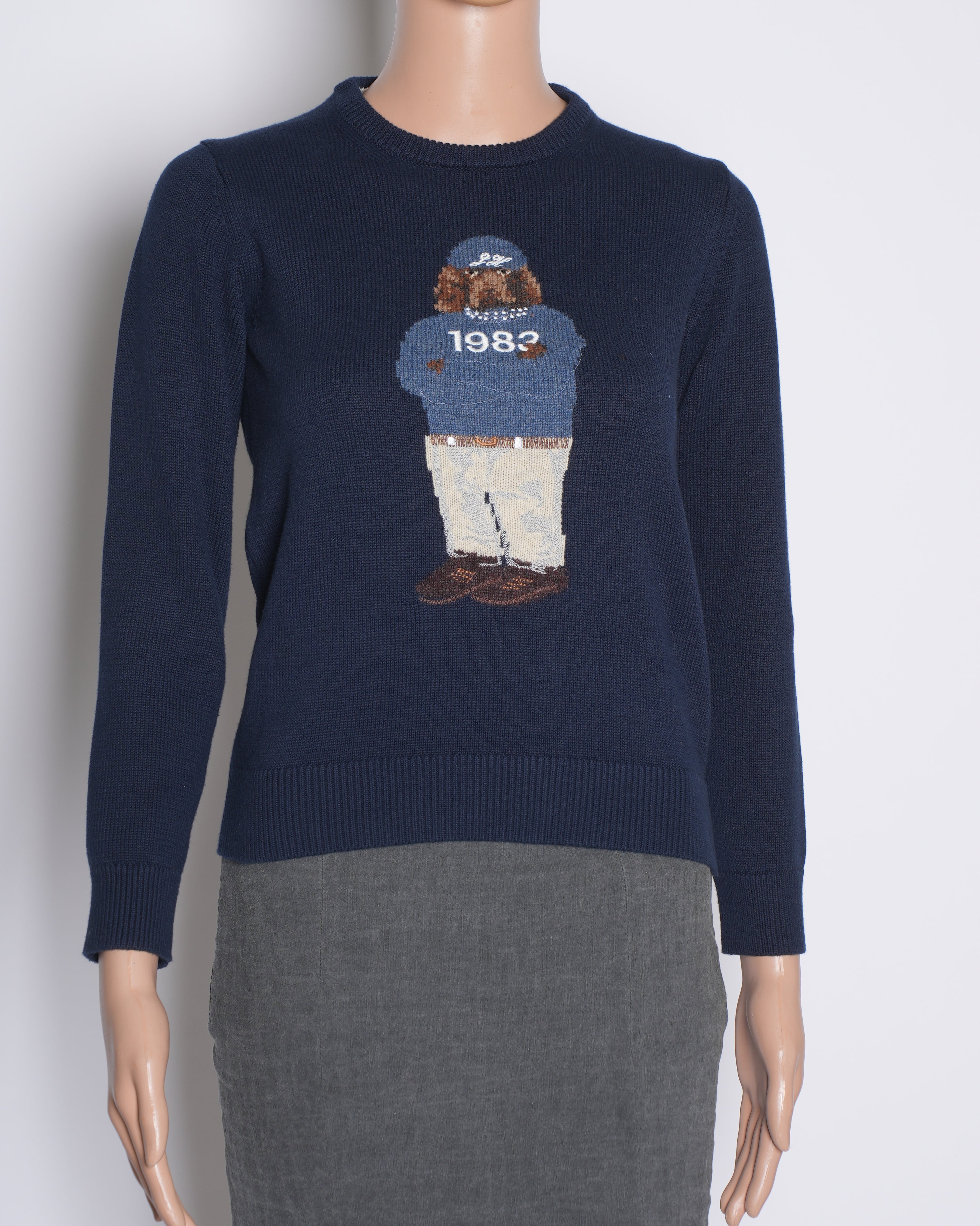 Hackett Navy Blue Polo Bear Sweater