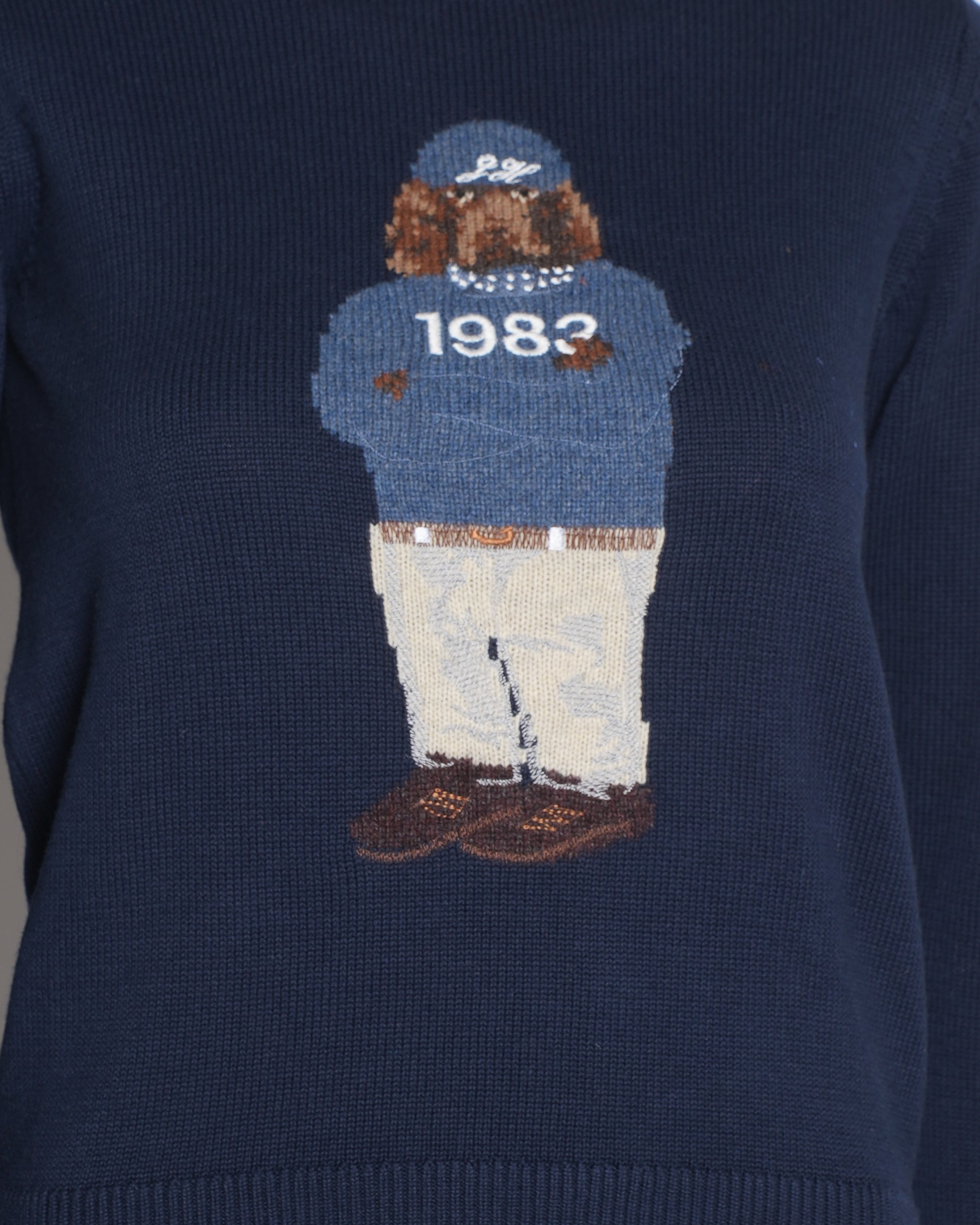 Hackett Navy Blue Polo Bear Sweater
